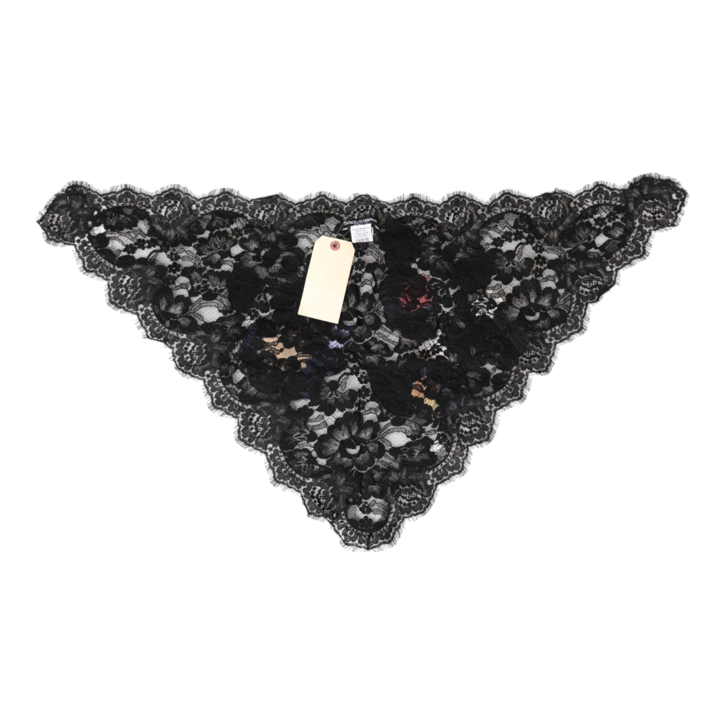 Dolce & Gabbana Black Lace Floral Applique Cotton Veil Hat Dolce & Gabbana