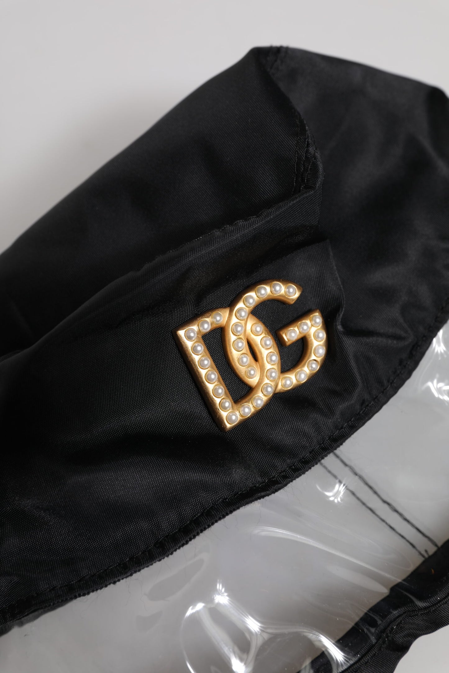 Dolce & Gabbana Black Nylon PVC DG Logo Bucket Hat Dolce & Gabbana