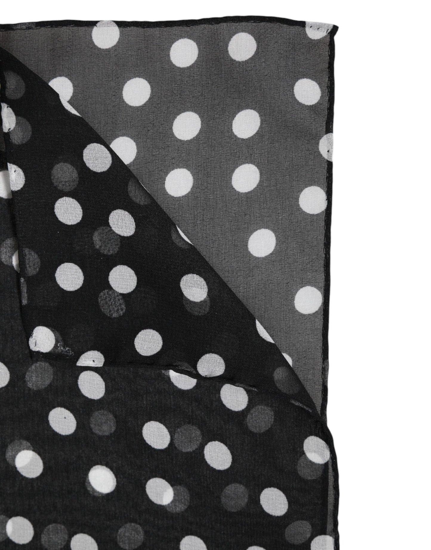 Dolce & Gabbana Black Polka Dots Polyester Wrap Shawl Scarf Dolce & Gabbana