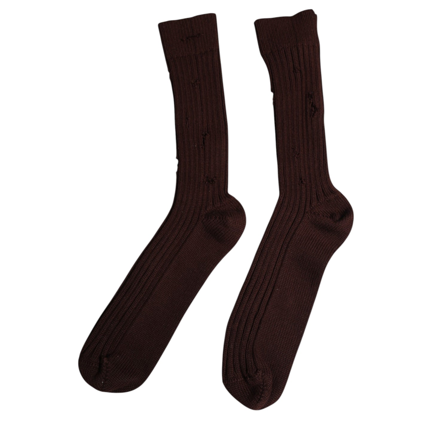 Dolce & Gabbana Brown Cotton Stretch Over The Calf Socks Dolce & Gabbana