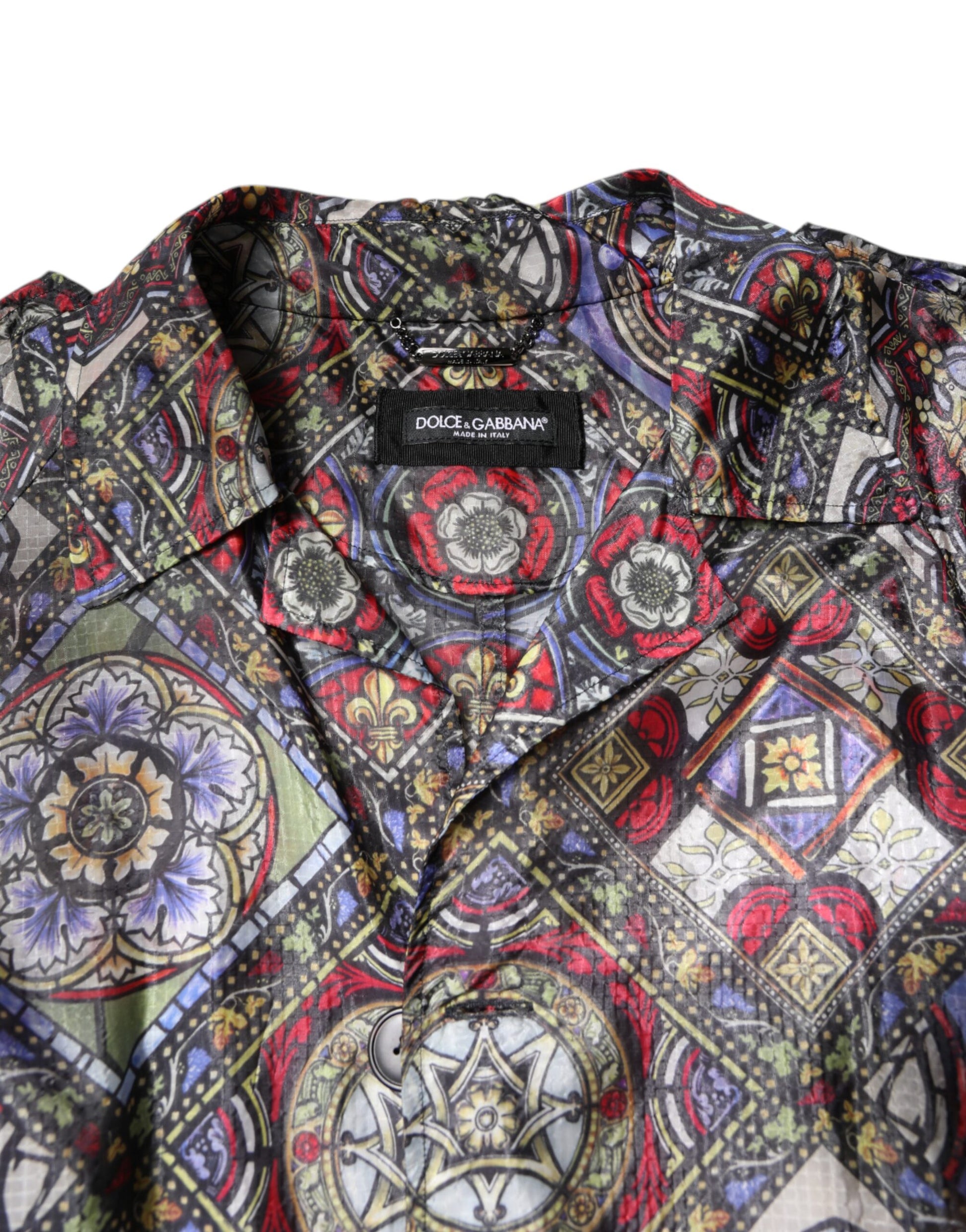 Dolce & Gabbana Multicolor Royal Bee Crown Trench Coat Jacket Dolce & Gabbana