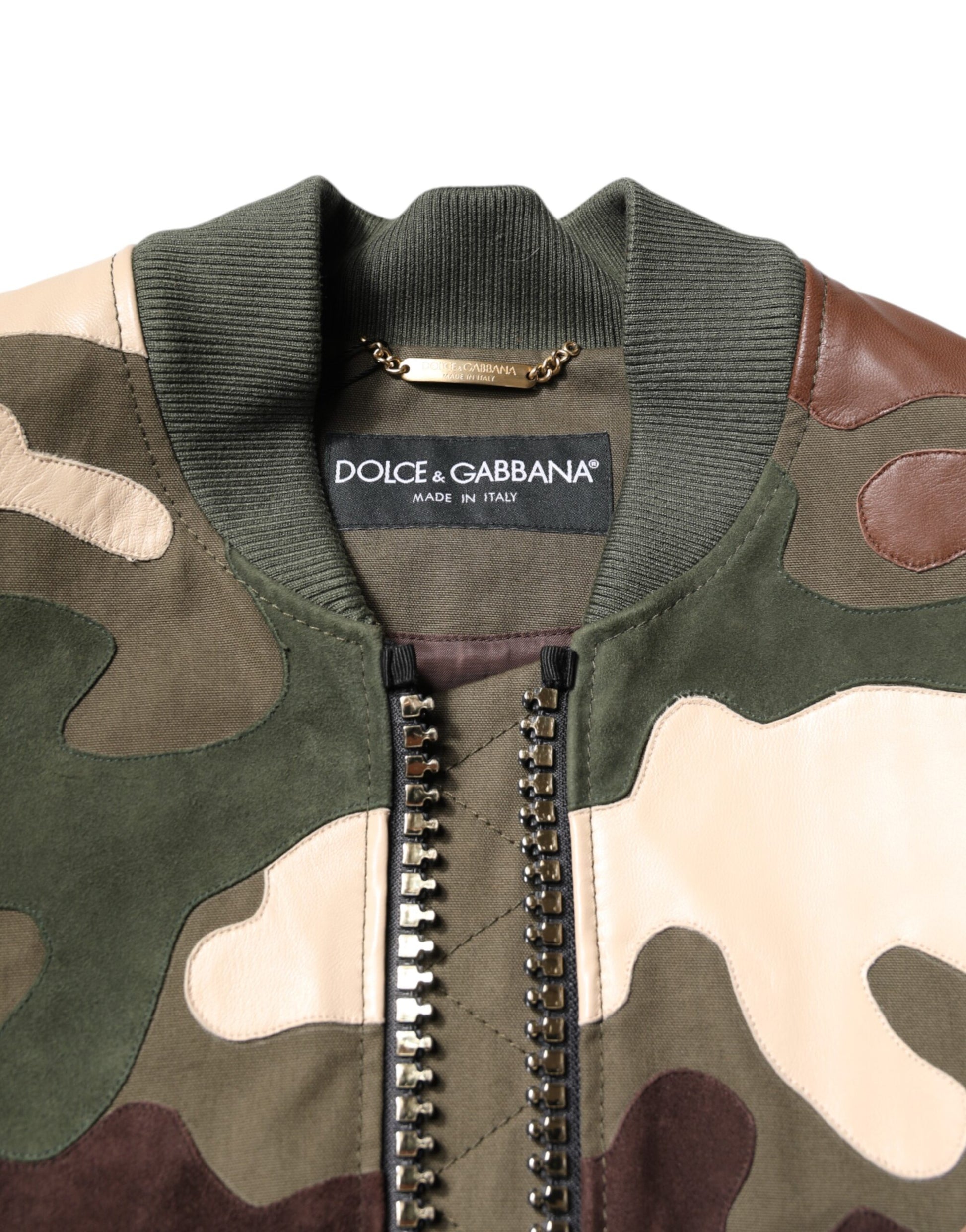 Dolce & Gabbana Multicolor Cotton Bomber Full Zip Jacket Dolce & Gabbana