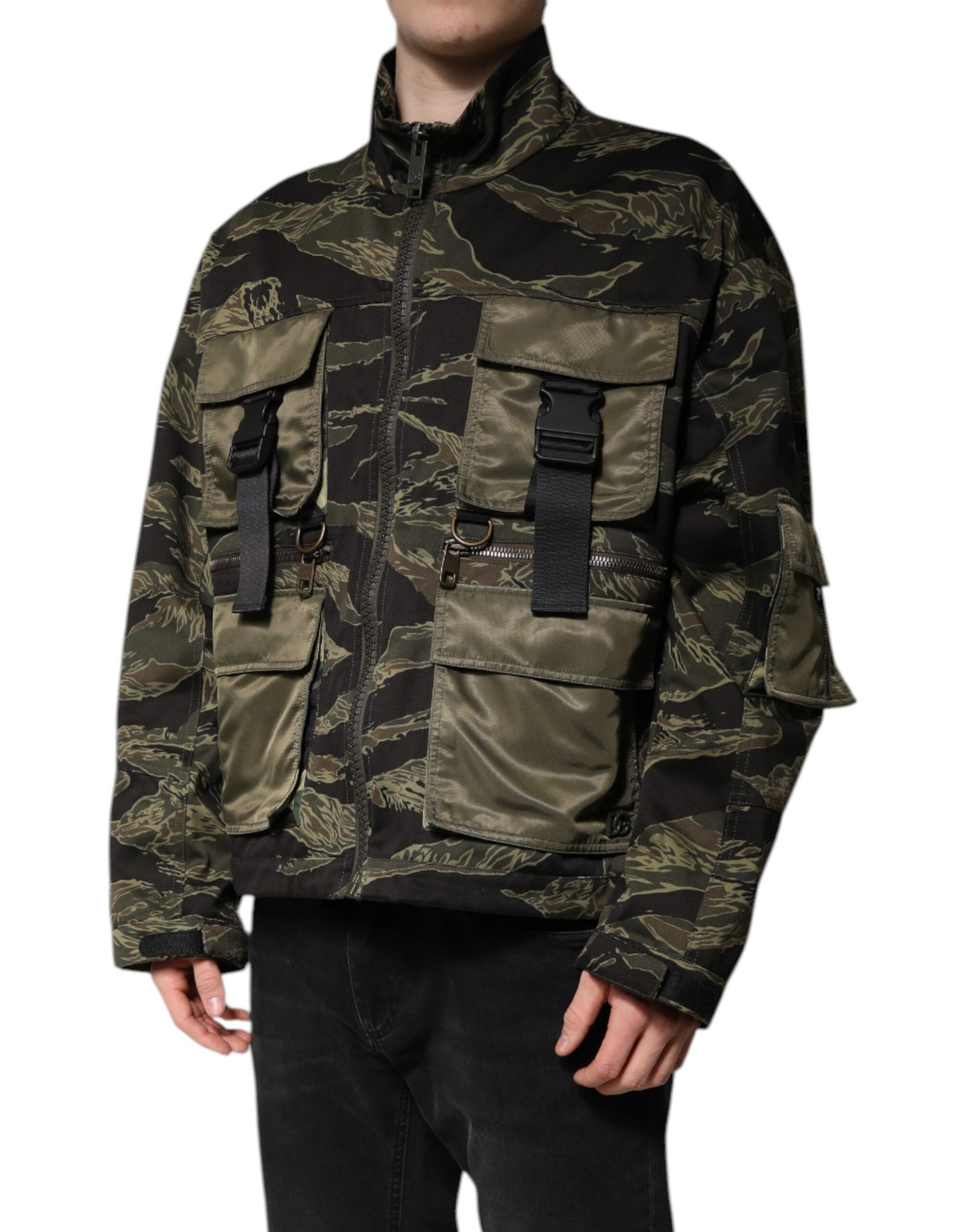 Dolce & Gabbana Multicolor Camouflage Cotton Bomber Jacket Dolce & Gabbana