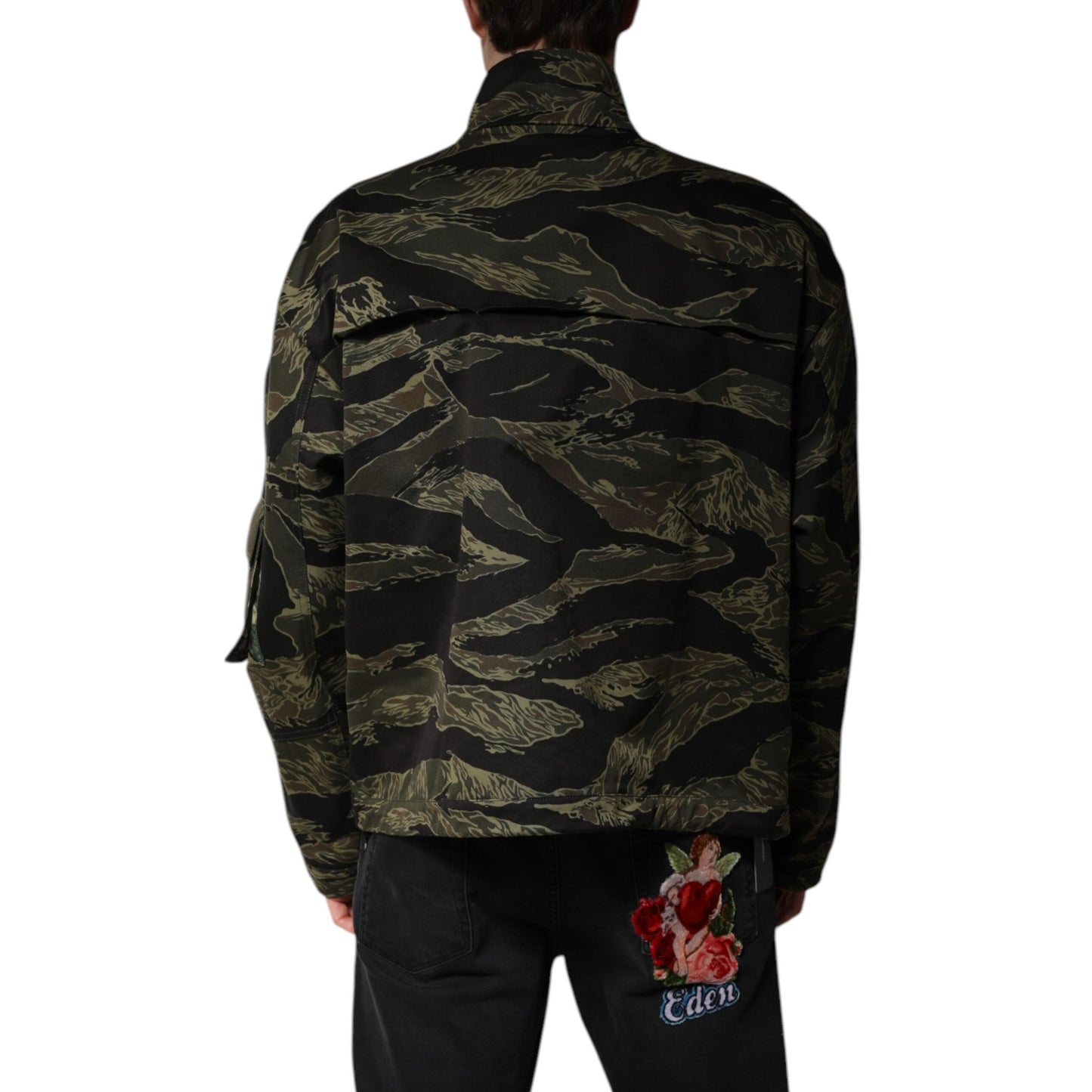 Dolce & Gabbana Multicolor Camouflage Cotton Bomber Jacket