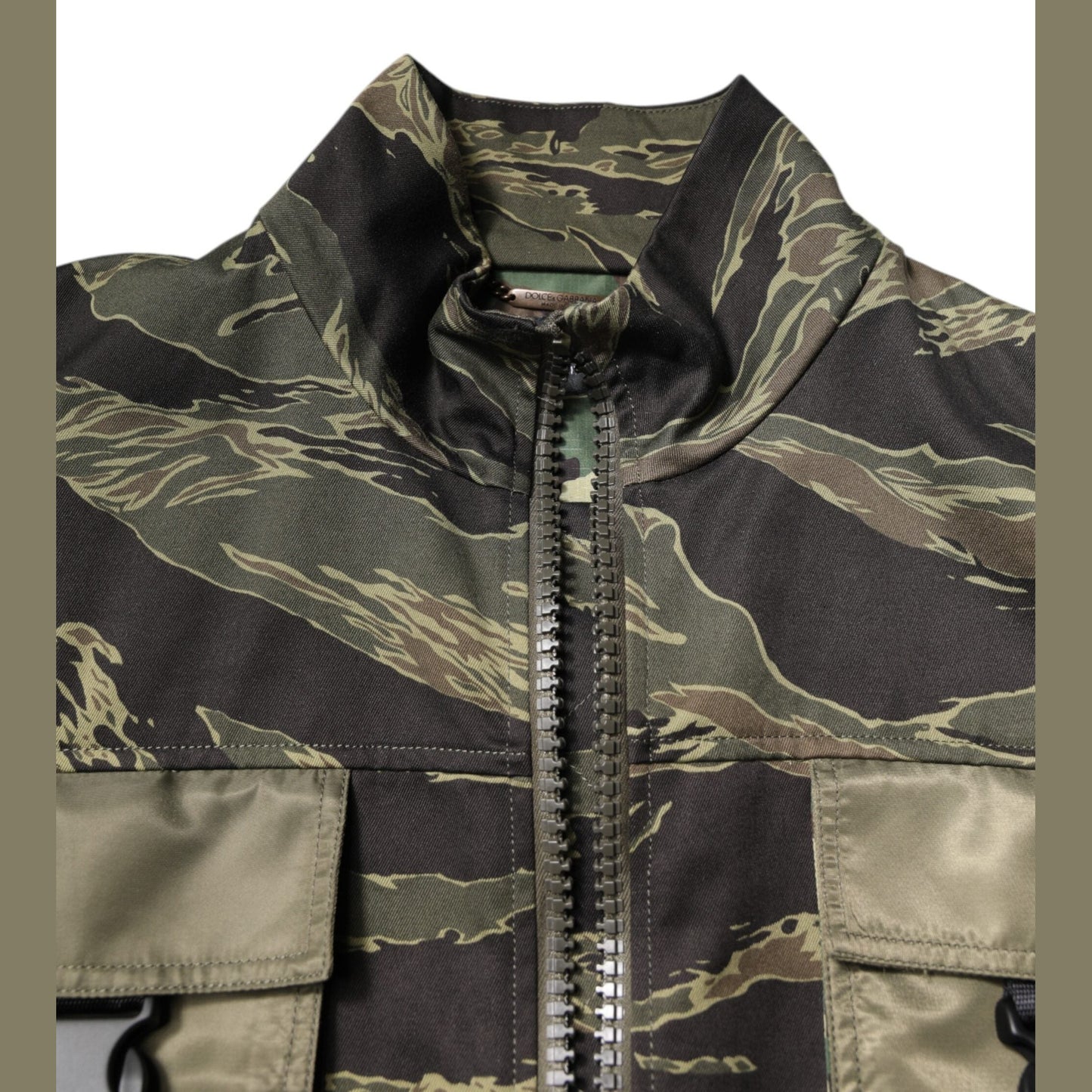 Dolce & Gabbana Multicolor Camouflage Cotton Bomber Jacket