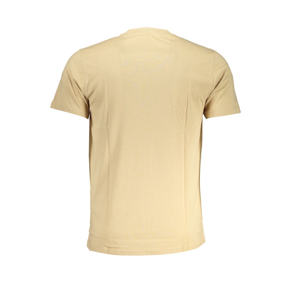 Cavalli Class Beige Cotton Men T-Shirt Cavalli Class
