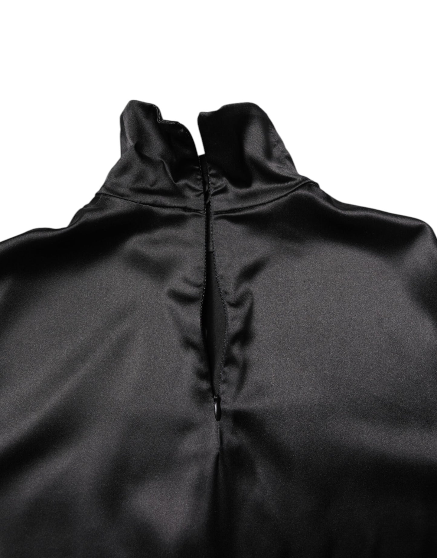 Dolce & Gabbana Black Silk Turtleneck Men Pullover Sweater Dolce & Gabbana