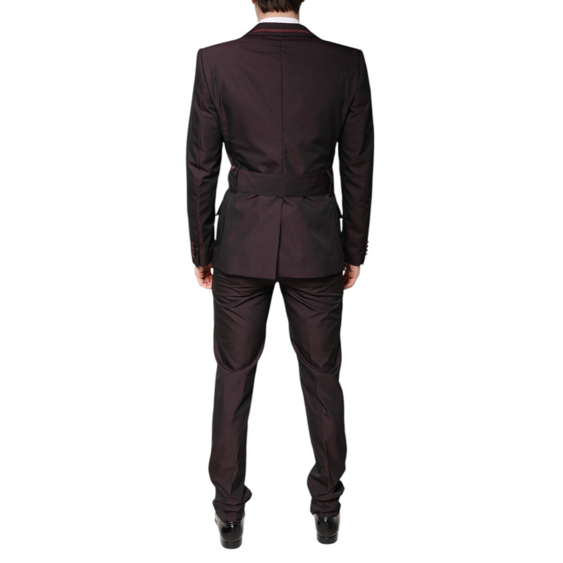 Dolce & Gabbana Maroon Single Breasted Formal 2 Piece Suit Dolce & Gabbana