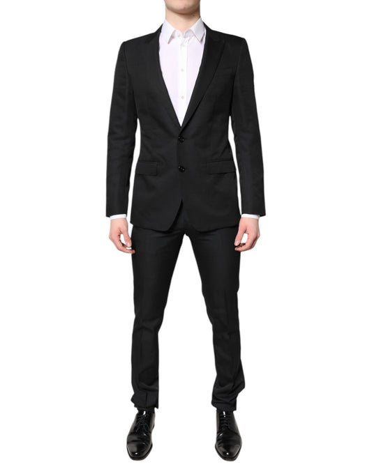 Dolce & Gabbana Black Single Breasted Formal 2 Piece Suit Dolce & Gabbana