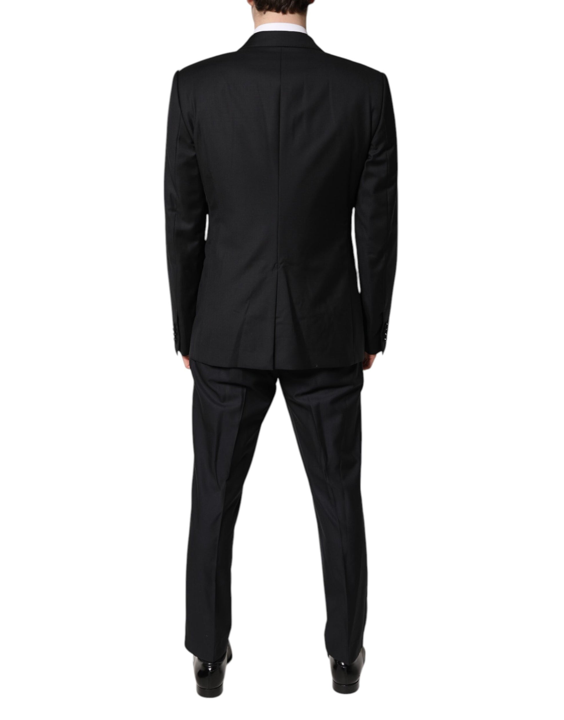 Dolce & Gabbana Black Double Breasted Formal 3 Piece Suit Dolce & Gabbana