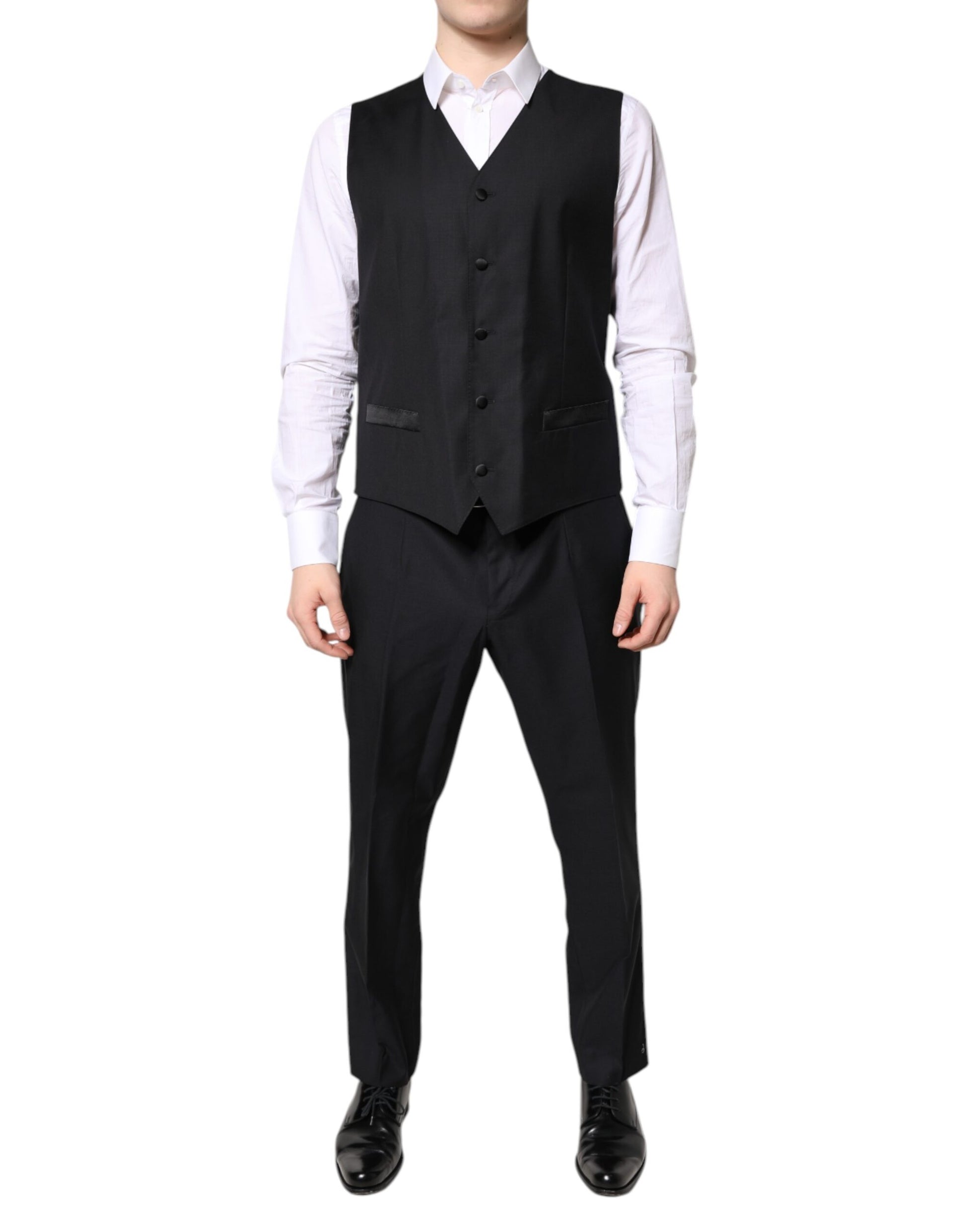 Dolce & Gabbana Black Double Breasted Formal 3 Piece Suit Dolce & Gabbana
