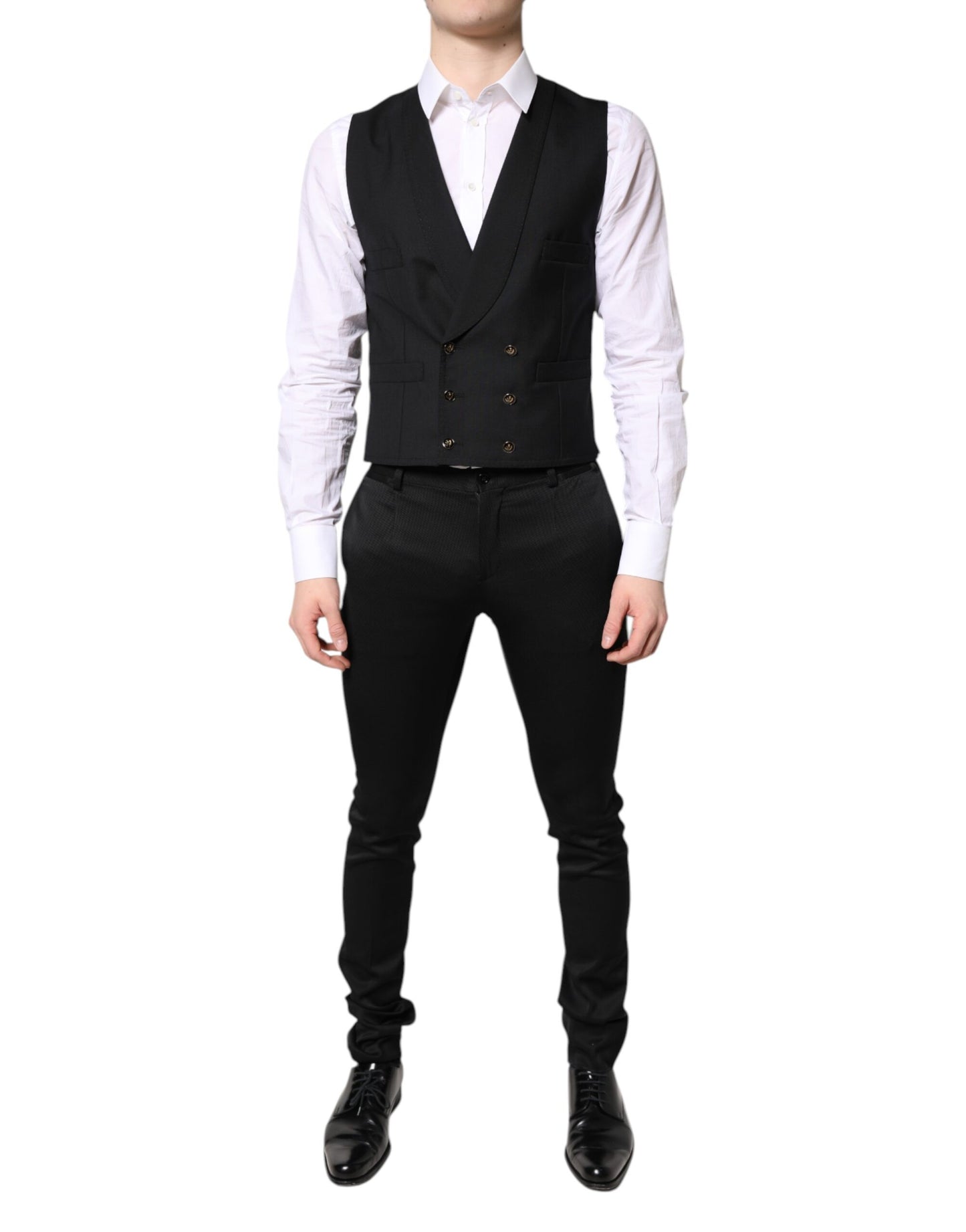 Dolce & Gabbana Black Single Breasted Formal Blazer with Vest Dolce & Gabbana