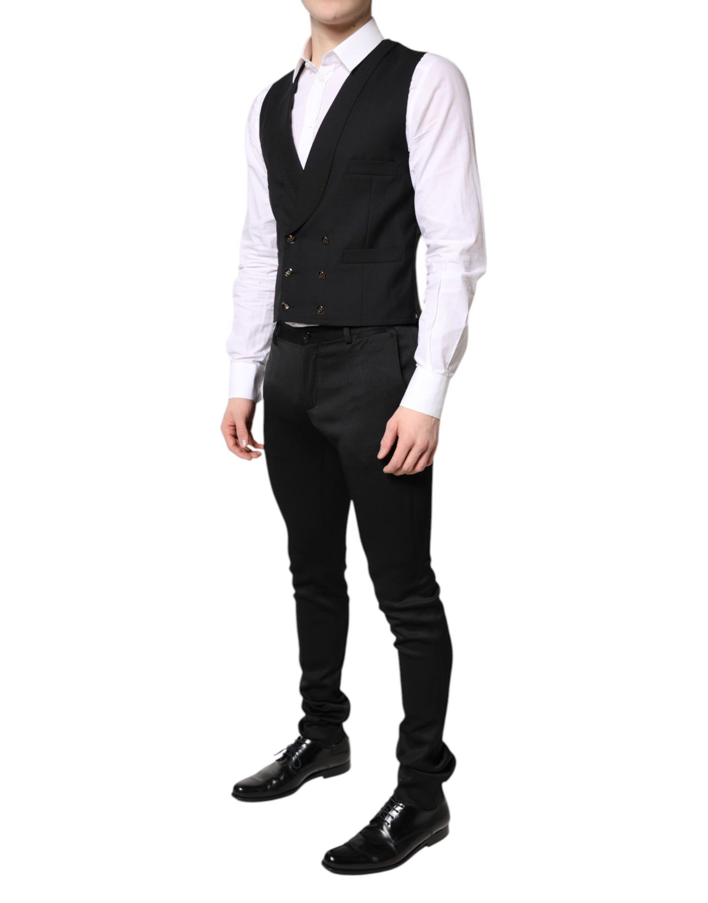 Dolce & Gabbana Black Single Breasted Formal Blazer with Vest Dolce & Gabbana