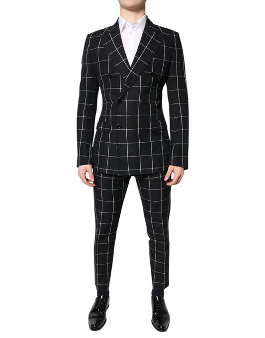 Dolce & Gabbana Black TAORMINA Double Breasted 2 Piece Suit Dolce & Gabbana