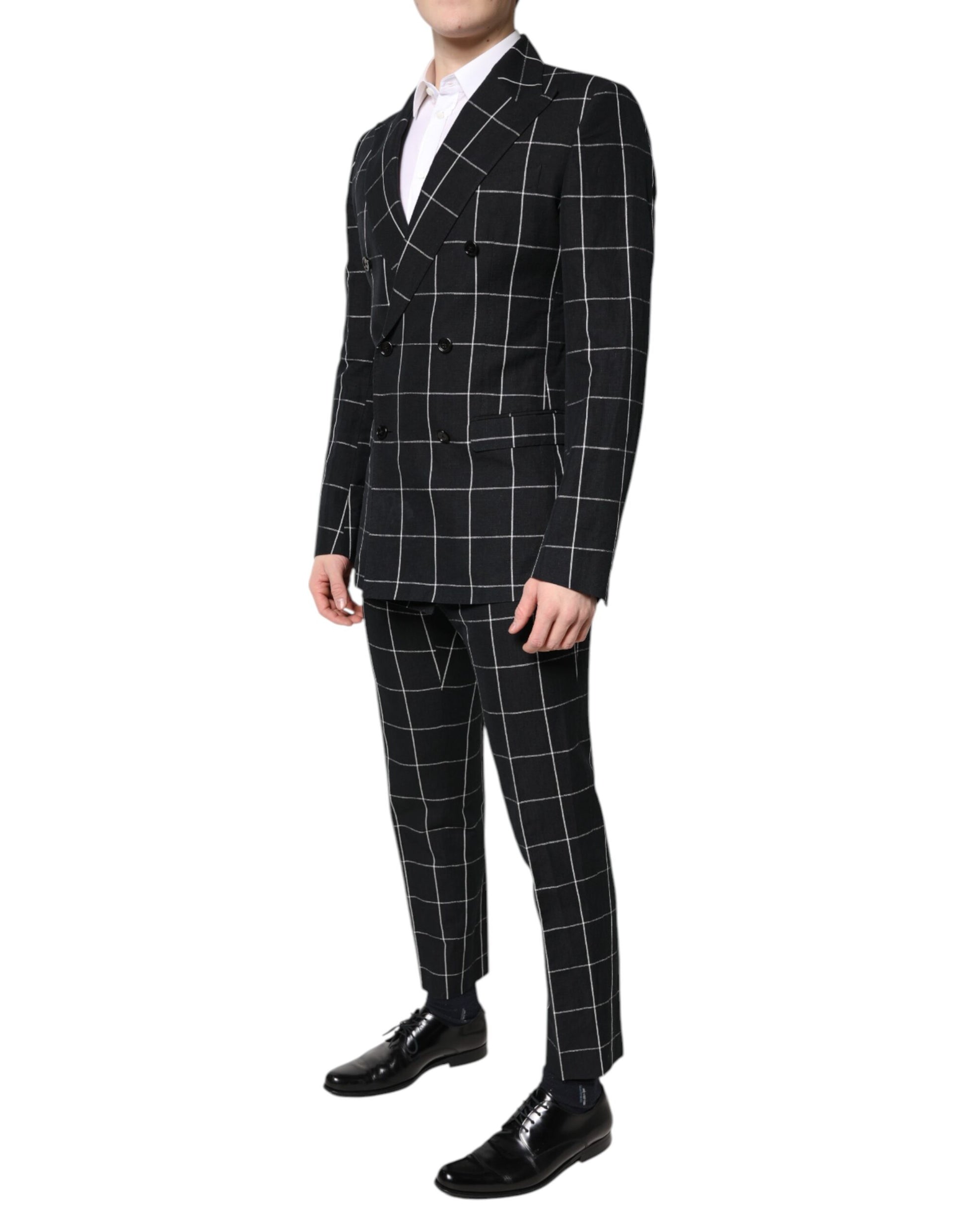 Dolce & Gabbana Black TAORMINA Double Breasted 2 Piece Suit Dolce & Gabbana