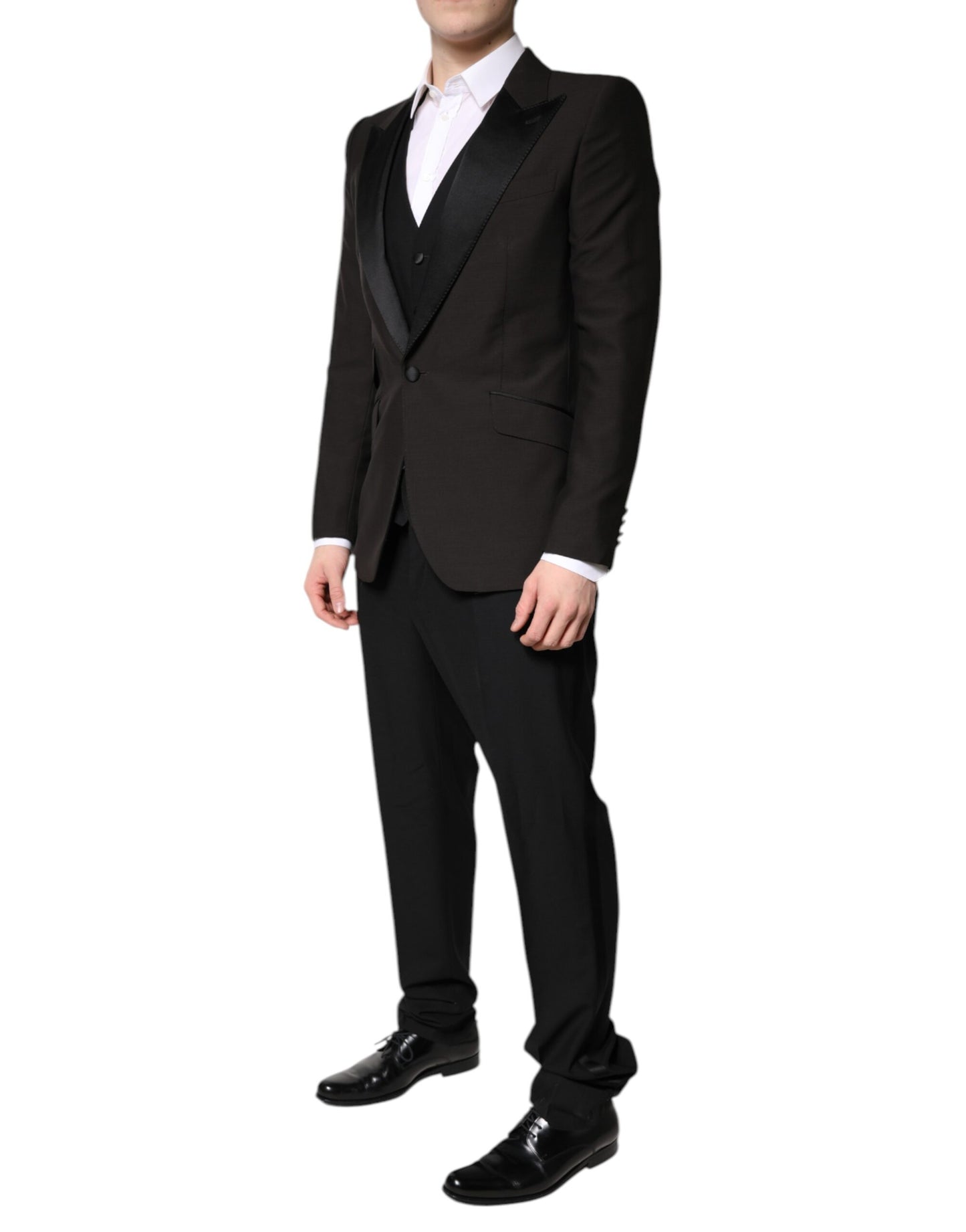 Dolce & Gabbana Black Single Breasted Formal 3 Piece Suit Dolce & Gabbana