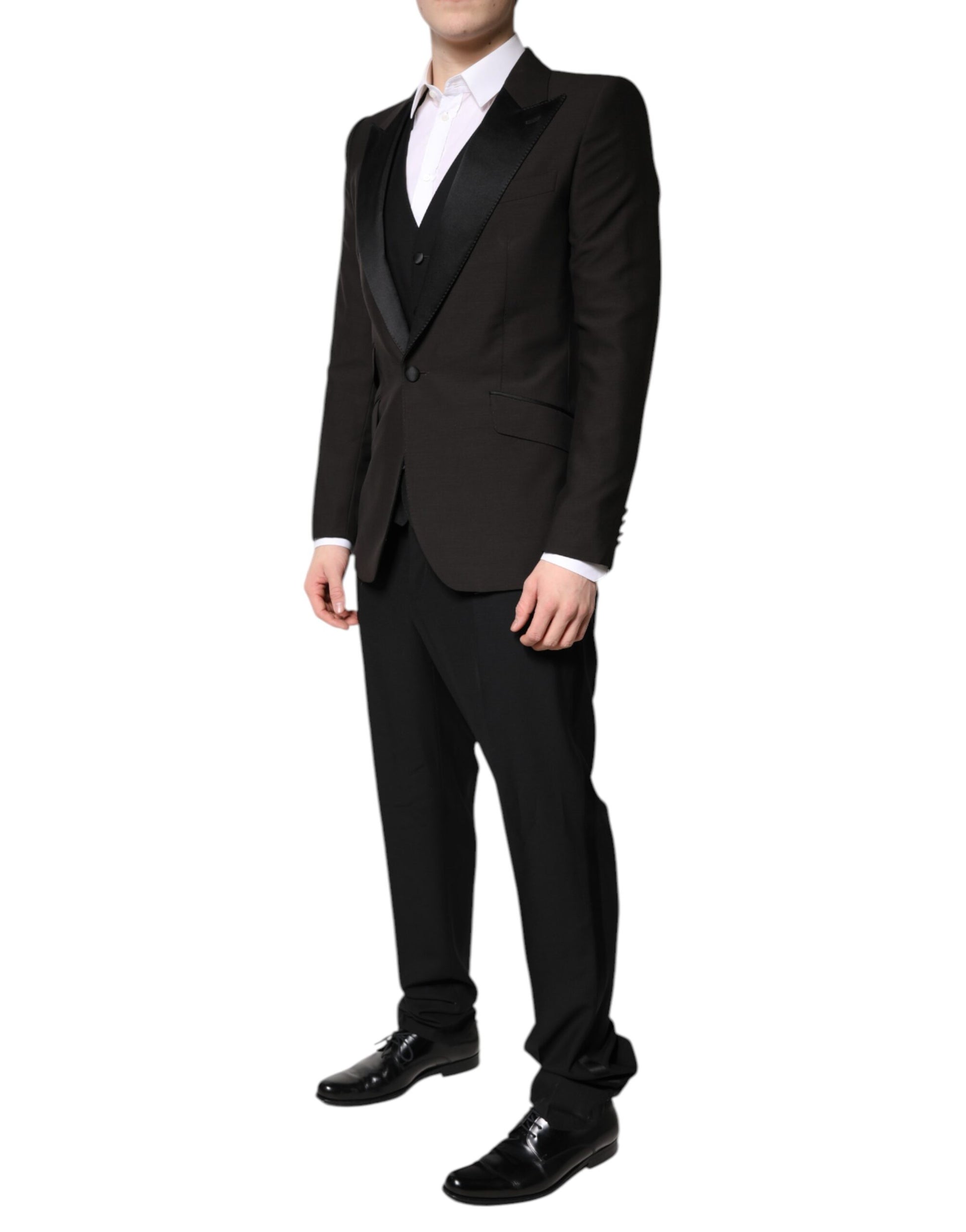 Dolce & Gabbana Black Single Breasted Formal 3 Piece Suit Dolce & Gabbana