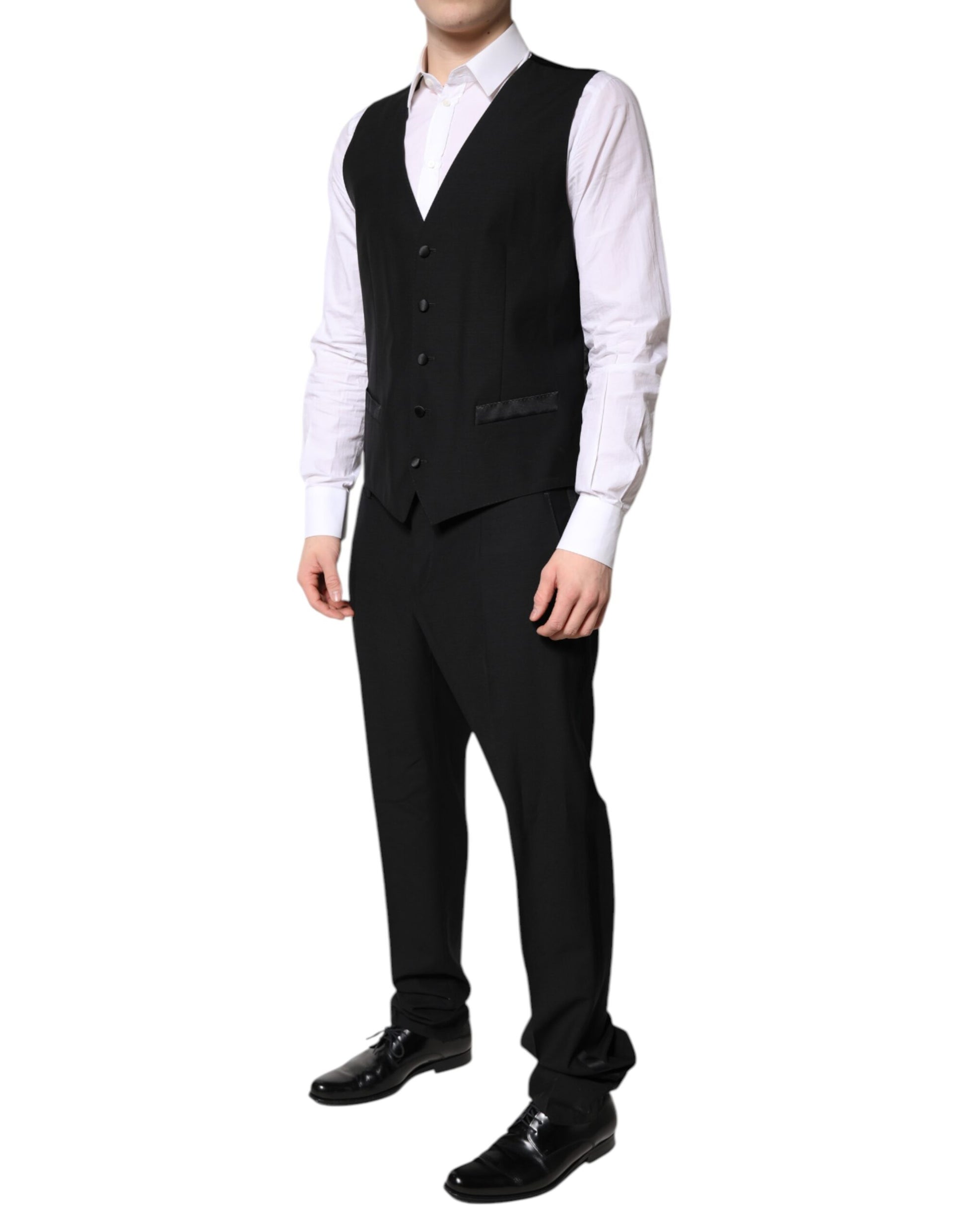 Dolce & Gabbana Black Single Breasted Formal 3 Piece Suit Dolce & Gabbana