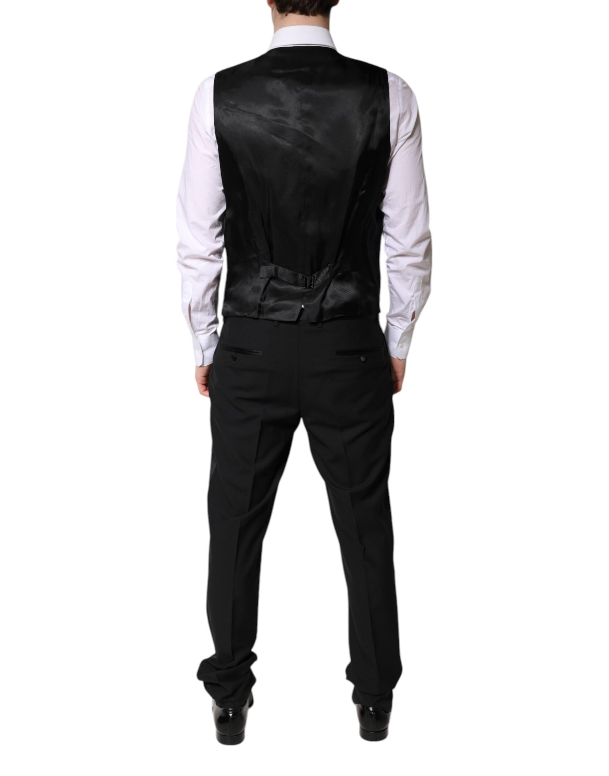 Dolce & Gabbana Black Single Breasted Formal 3 Piece Suit Dolce & Gabbana
