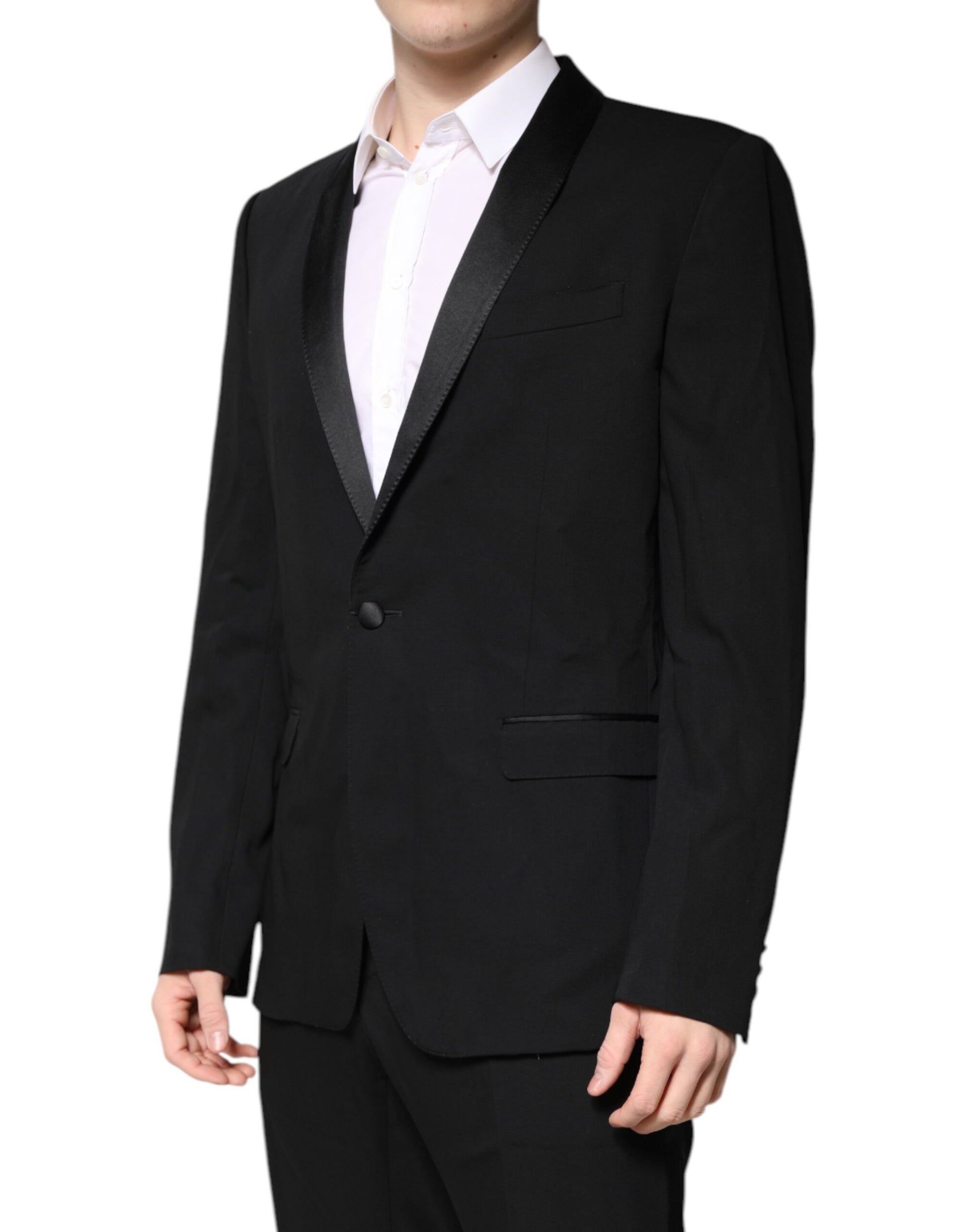 Dolce & Gabbana Black Wool Single Breasted 2 Piece Suit Dolce & Gabbana
