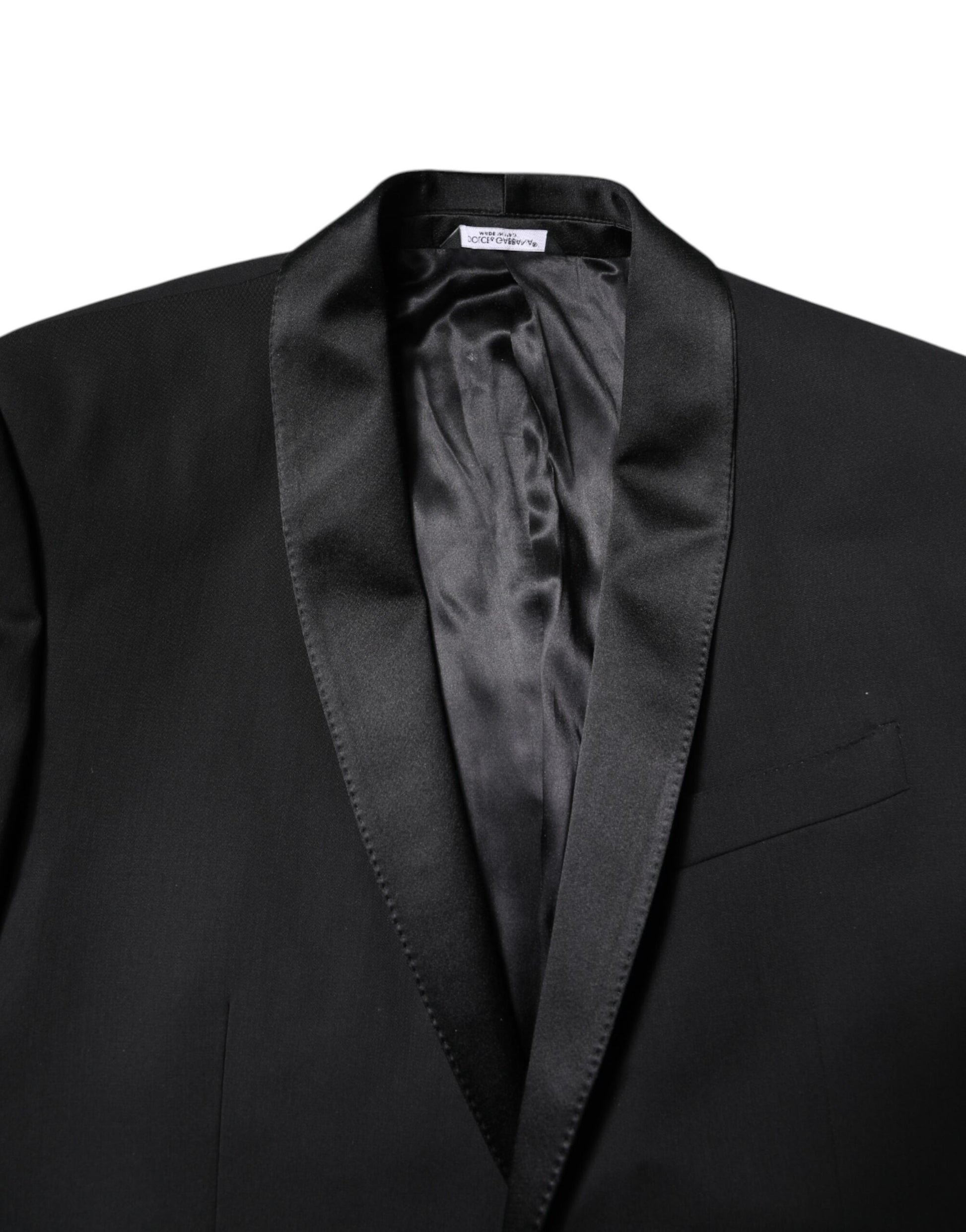 Dolce & Gabbana Black Wool Single Breasted 2 Piece Suit Dolce & Gabbana