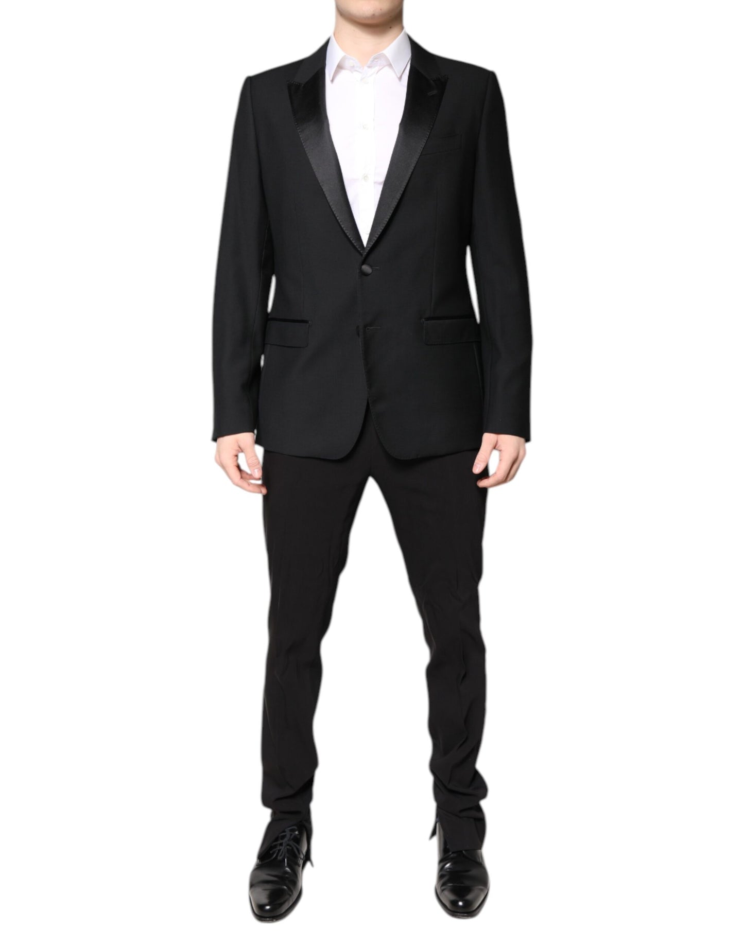 Dolce & Gabbana Black Wool Single Breasted 2 Piece Suit Dolce & Gabbana