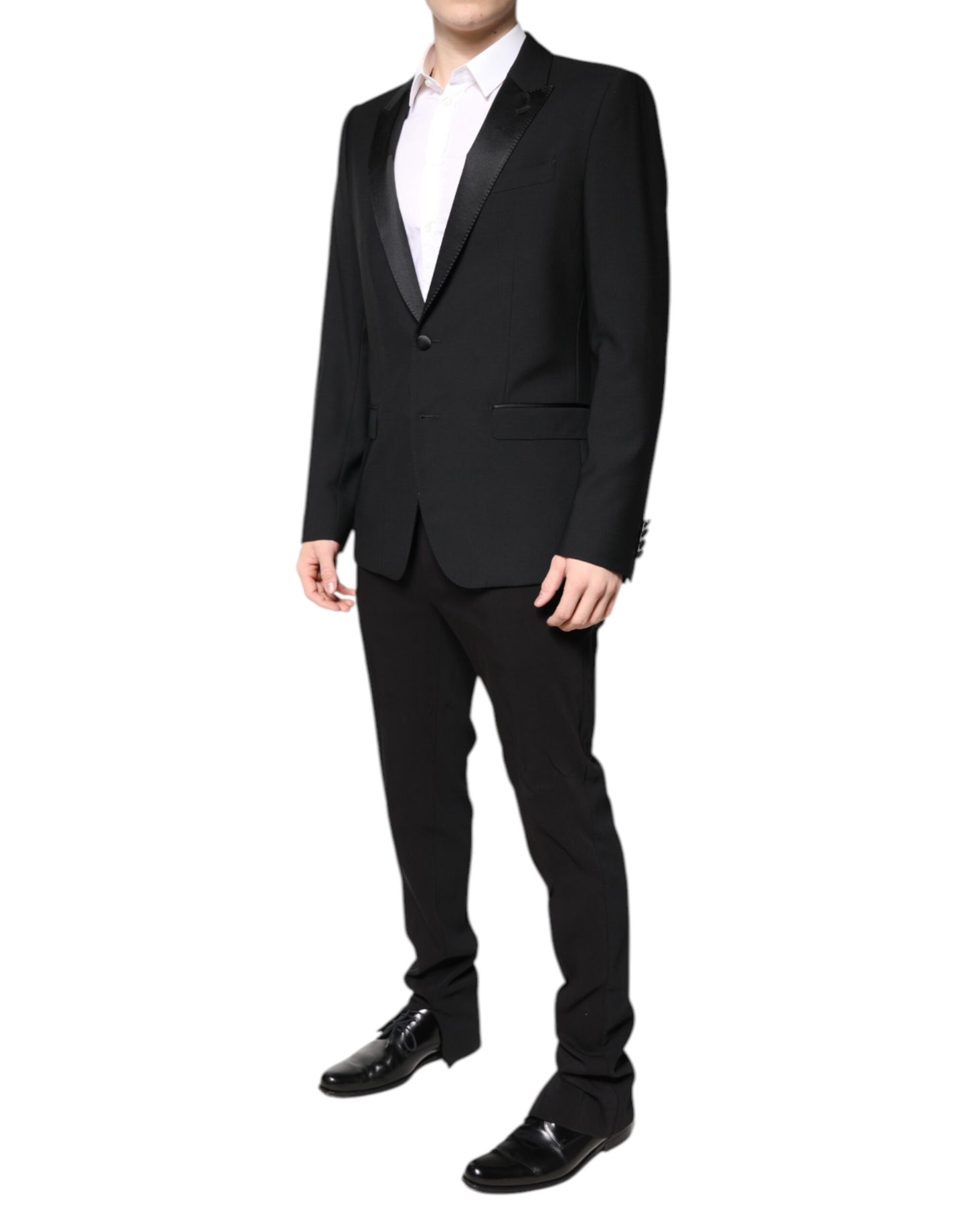 Dolce & Gabbana Black Wool Single Breasted 2 Piece Suit Dolce & Gabbana