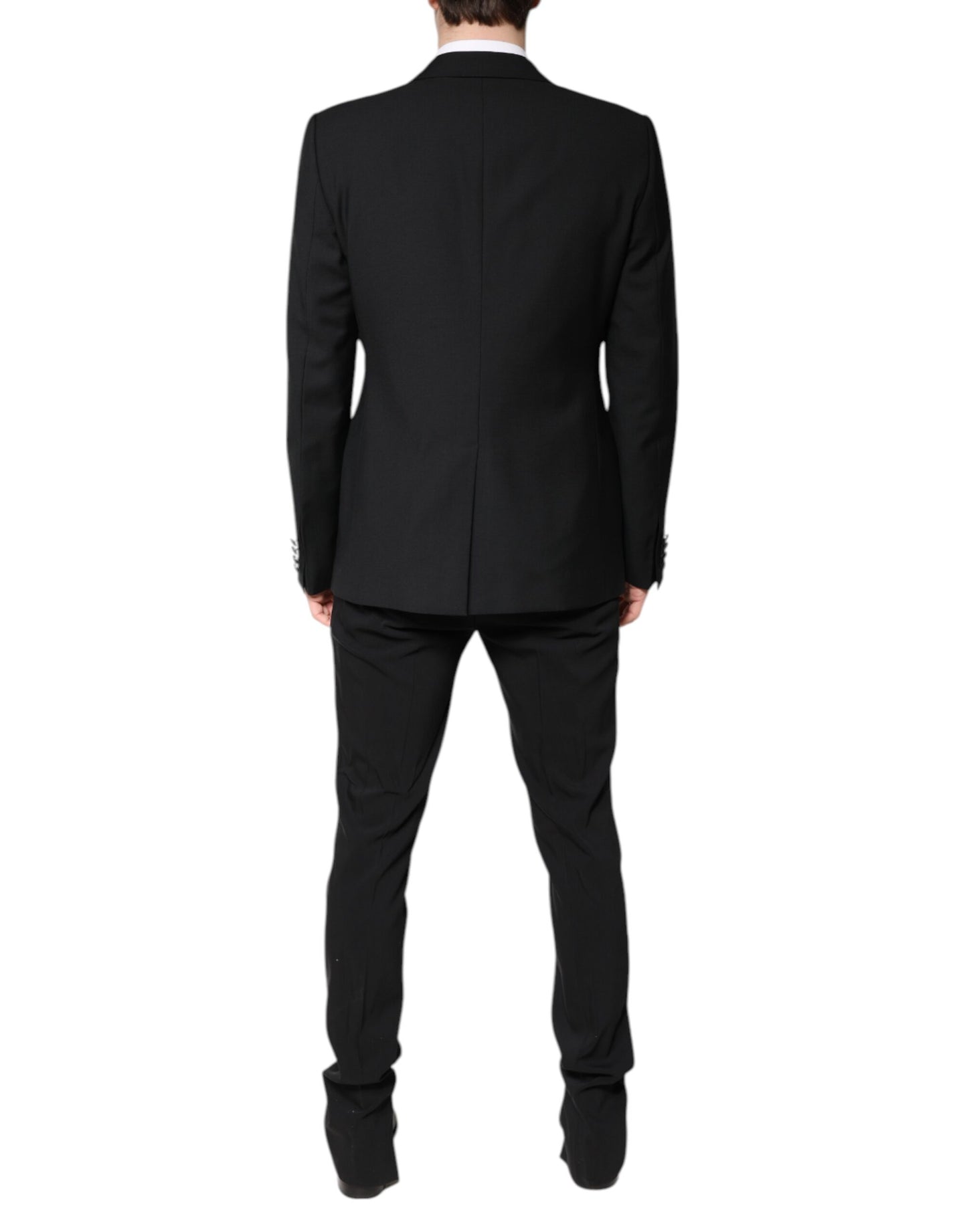 Dolce & Gabbana Black Wool Single Breasted 2 Piece Suit Dolce & Gabbana