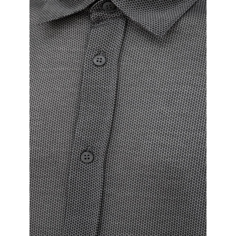 Canali Gray Cotton Shirt Canali