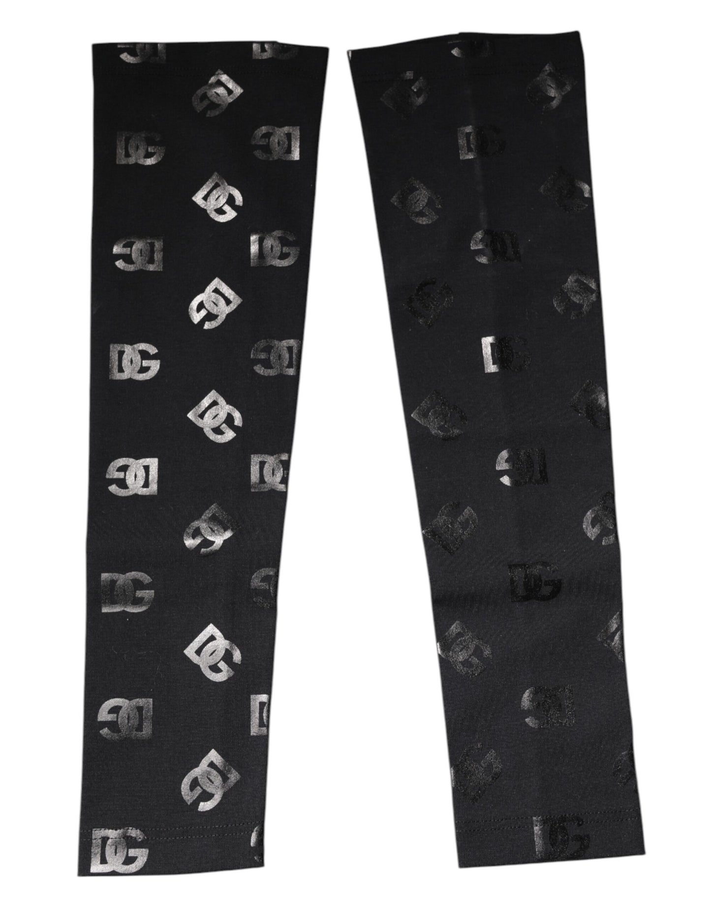 Dolce & Gabbana Black DG Logo Monogram Wool Stretch Arm Sleeves Dolce & Gabbana