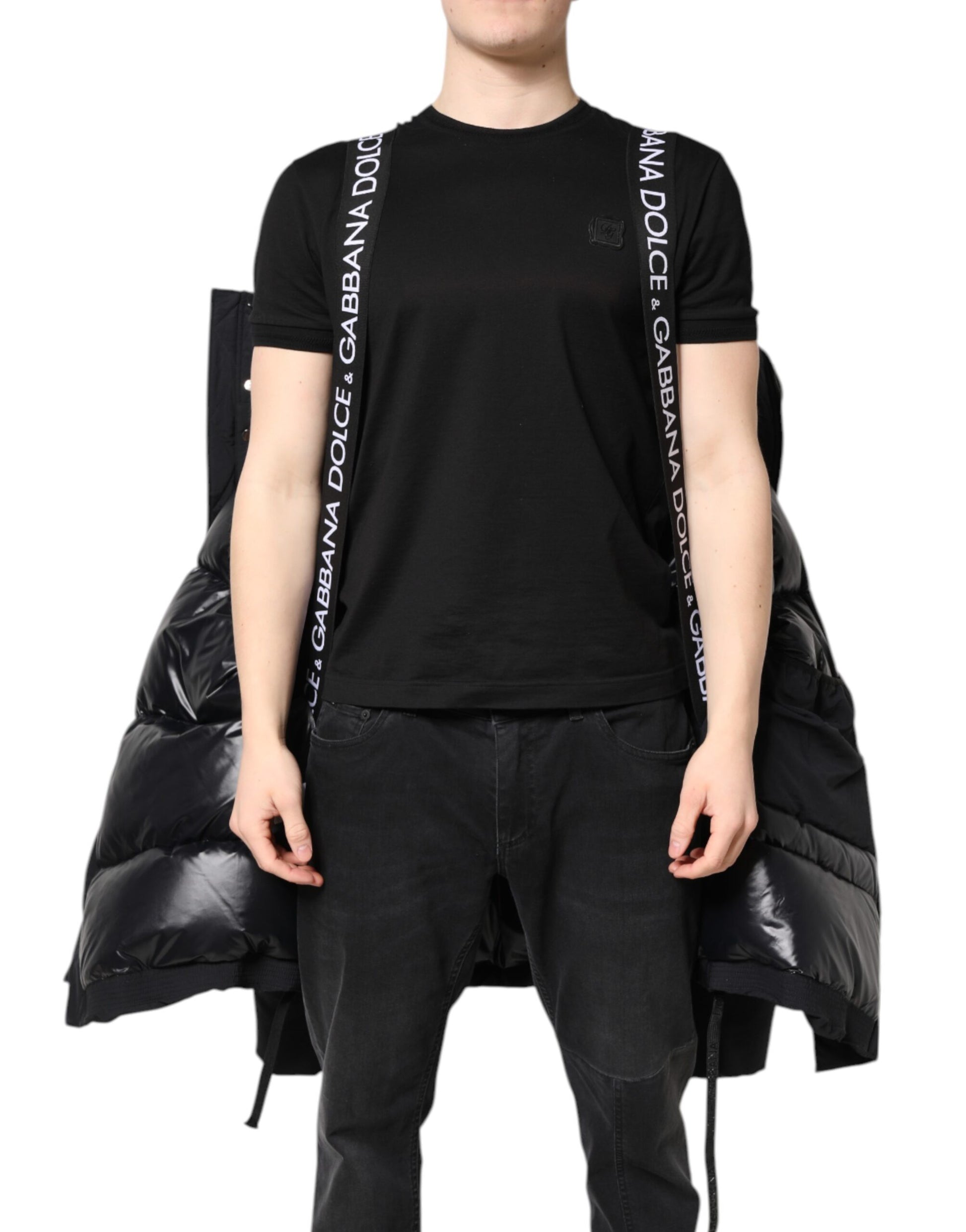 Dolce & Gabbana Black Nylon Full Zip Hooded Parka Jacket Dolce & Gabbana