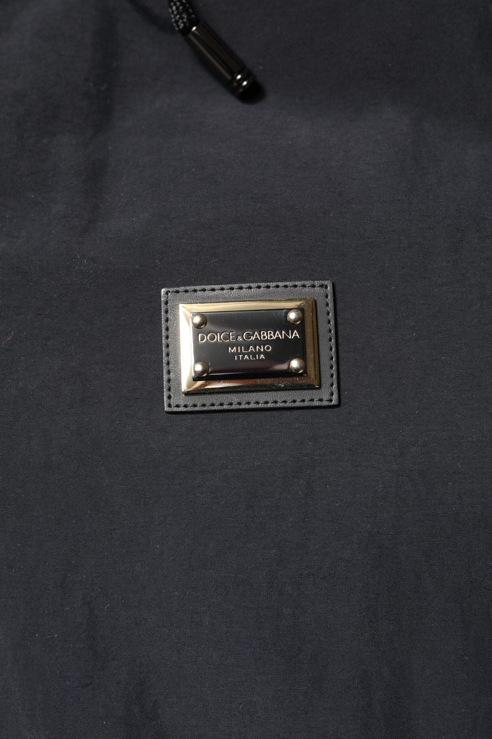 Dolce & Gabbana Black Nylon Full Zip Hooded Parka Jacket Dolce & Gabbana