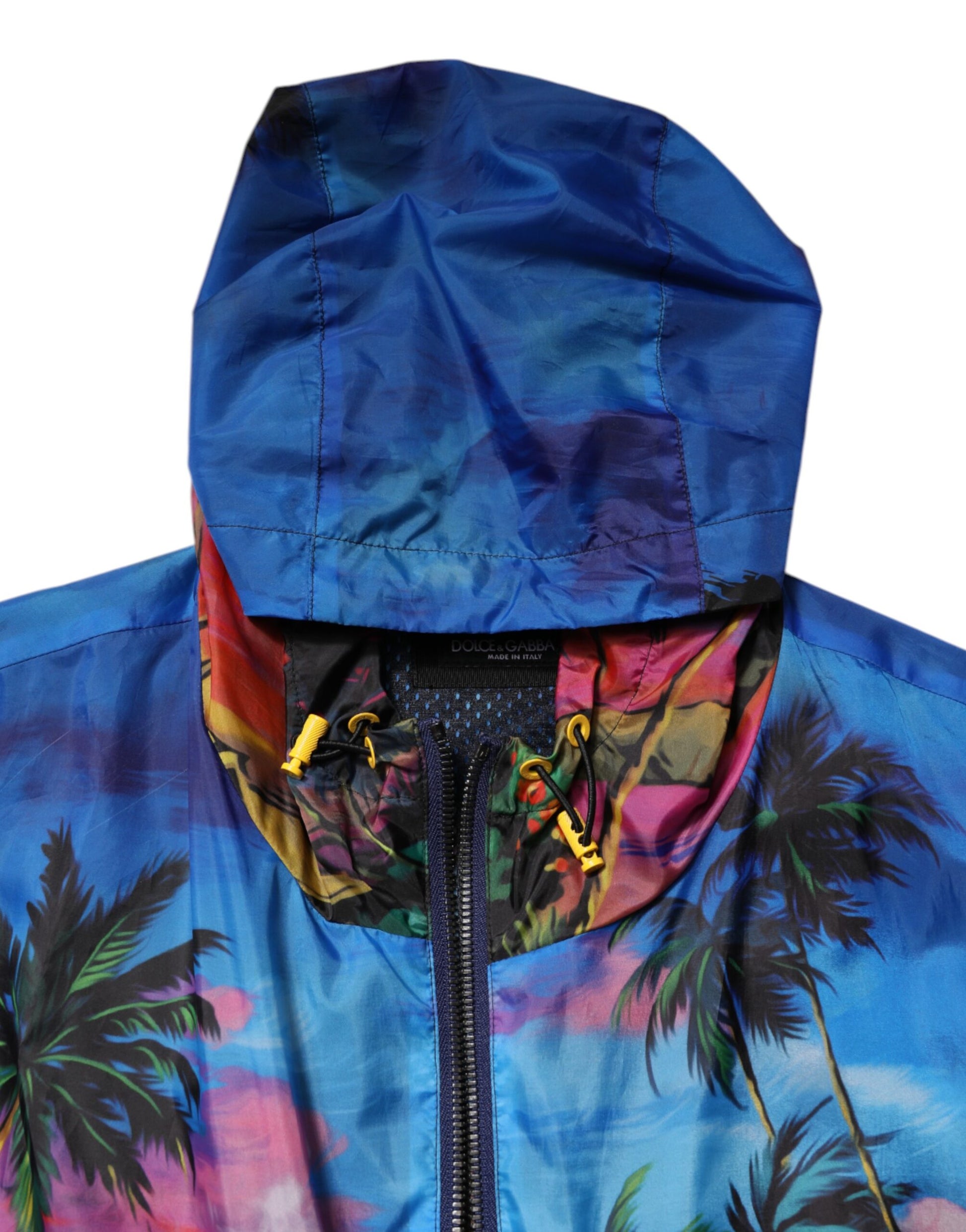 Dolce & Gabbana Multicolor Print Hooded Windbreaker Jacket Dolce & Gabbana