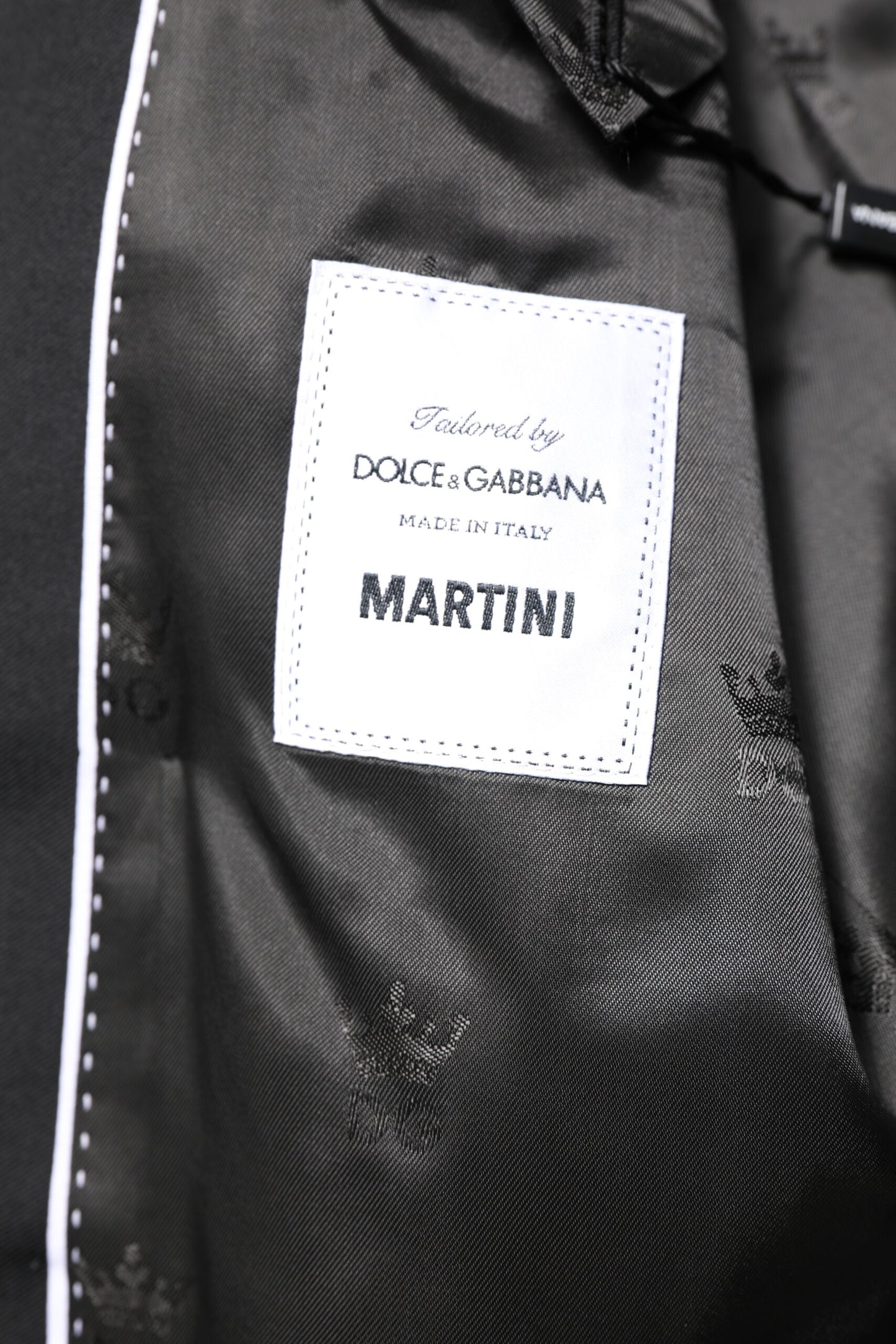 Dolce & Gabbana Black MARTINI Double Breasted Coat Blazer Dolce & Gabbana