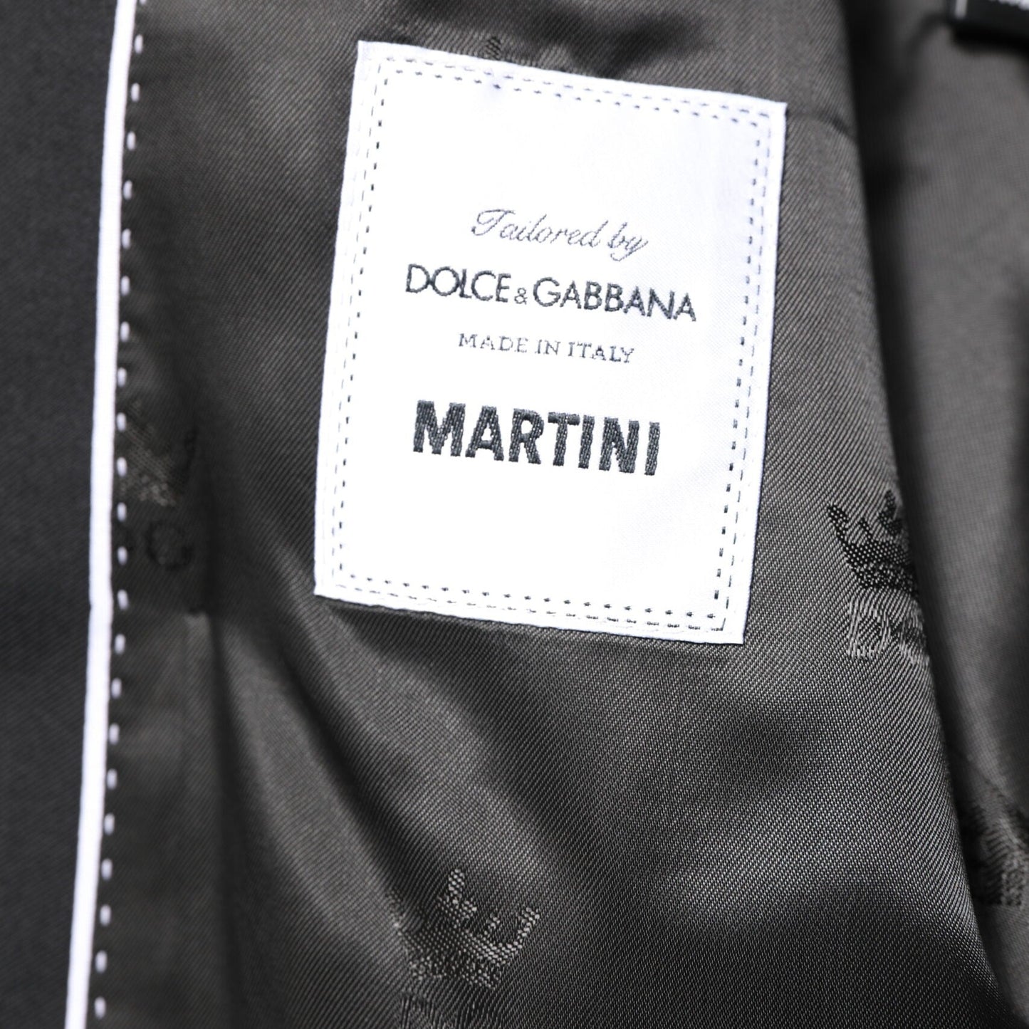 Dolce & Gabbana Black MARTINI Double Breasted Coat Blazer Dolce & Gabbana