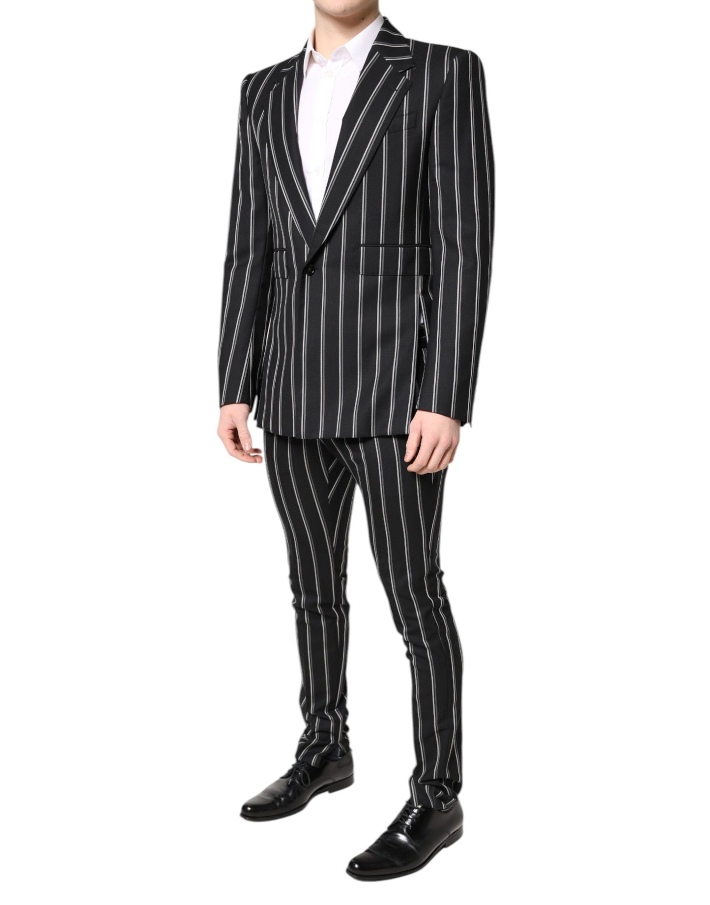 Dolce & Gabbana Black Striped SICILIA Formal 2 Piece Suit Dolce & Gabbana