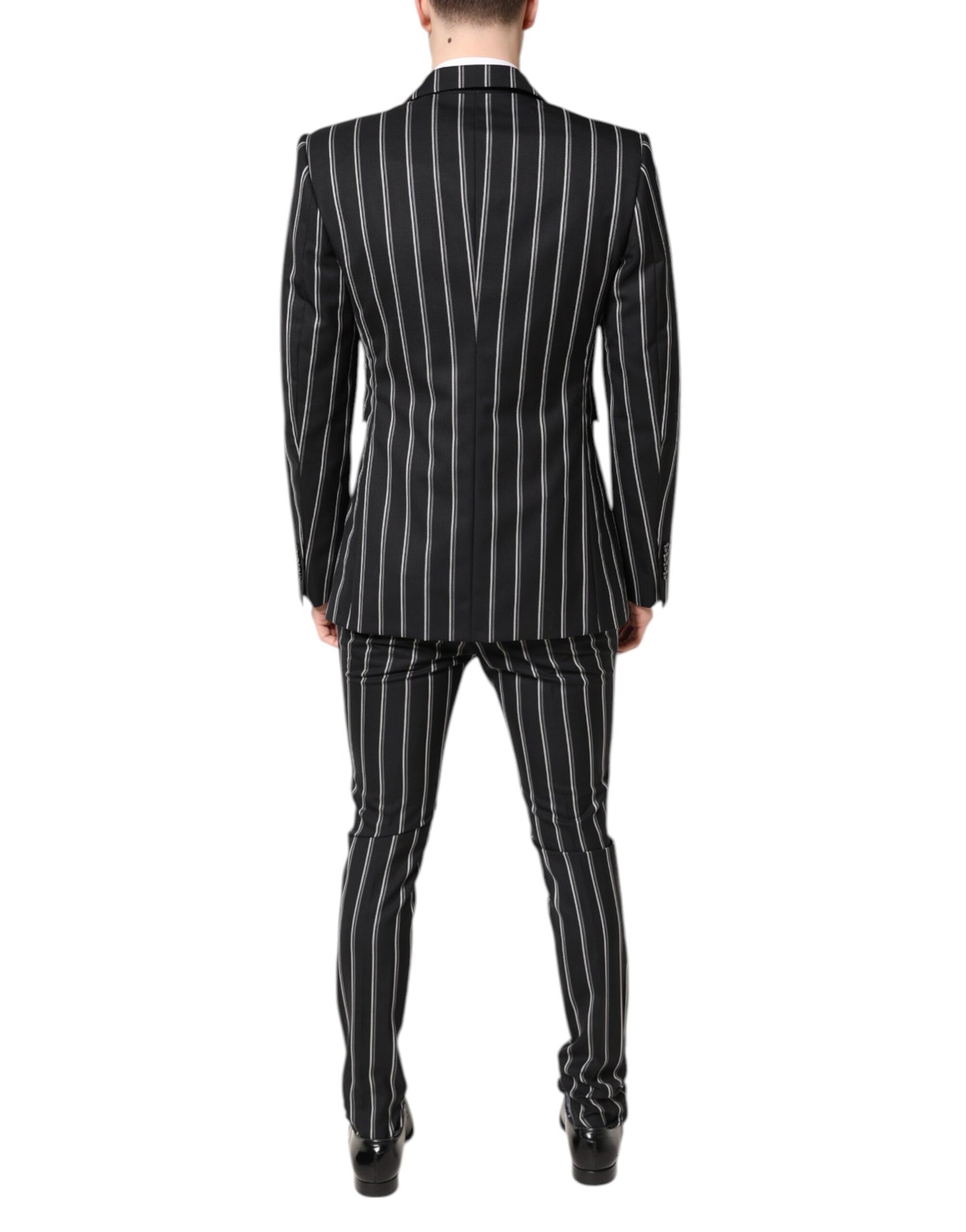 Dolce & Gabbana Black Striped SICILIA Formal 2 Piece Suit Dolce & Gabbana