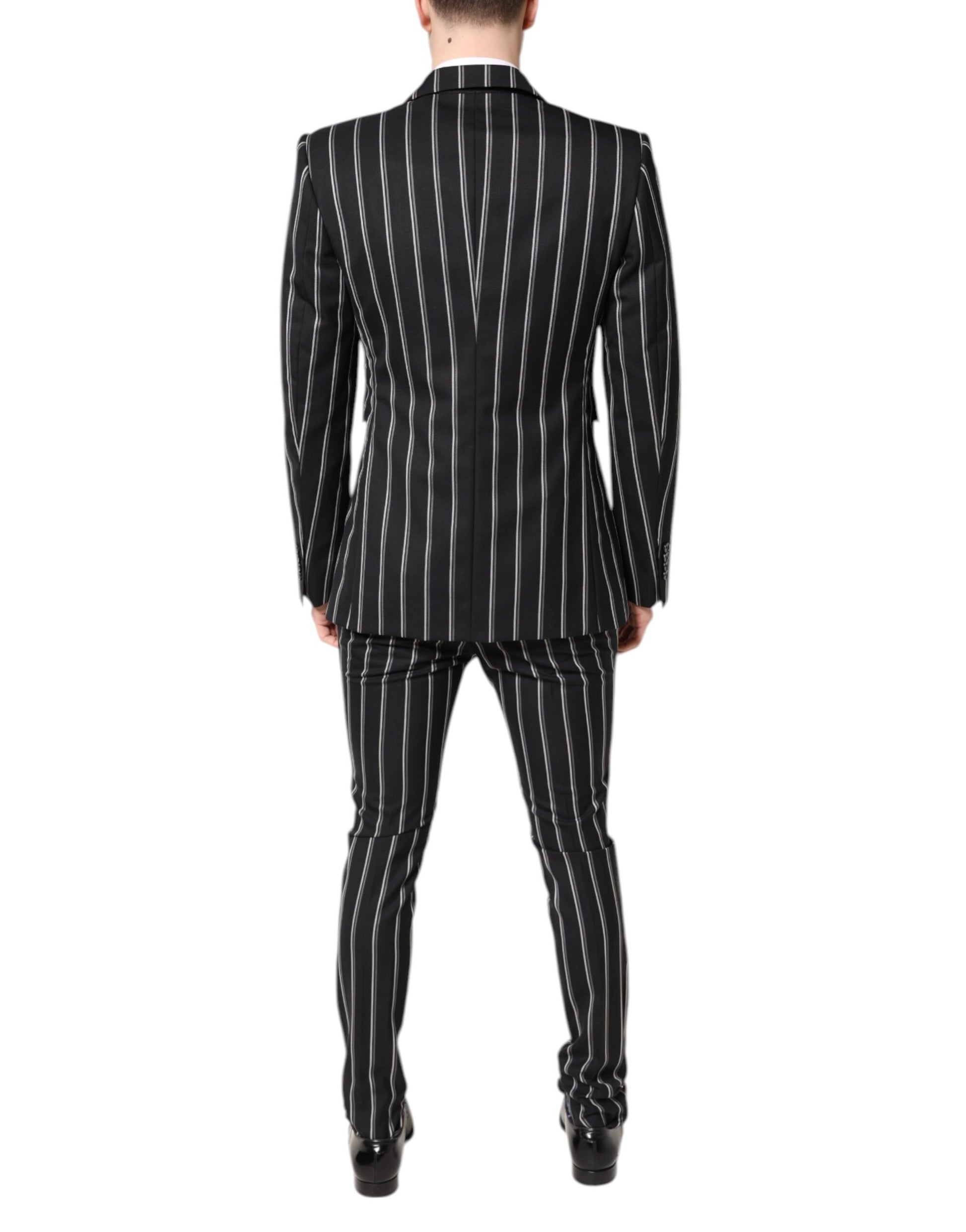 Dolce & Gabbana Black Striped SICILIA Formal 2 Piece Suit Dolce & Gabbana