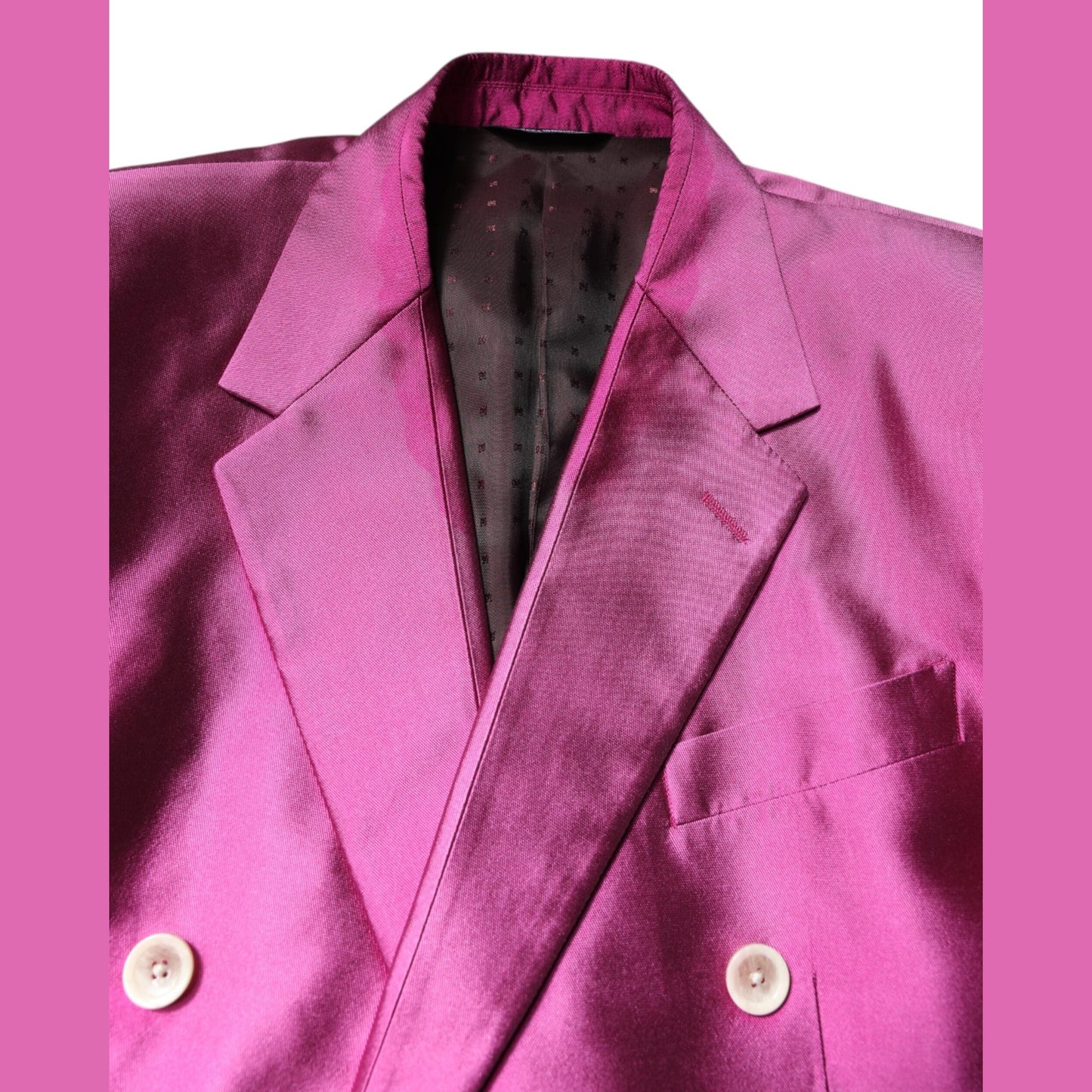 Dolce & Gabbana Pink SICILIA Double Breasted 3 Piece Suit