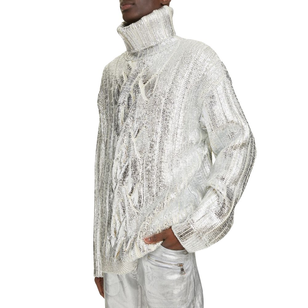Balmain Brown Wool Men Turtleneck Sweater Balmain