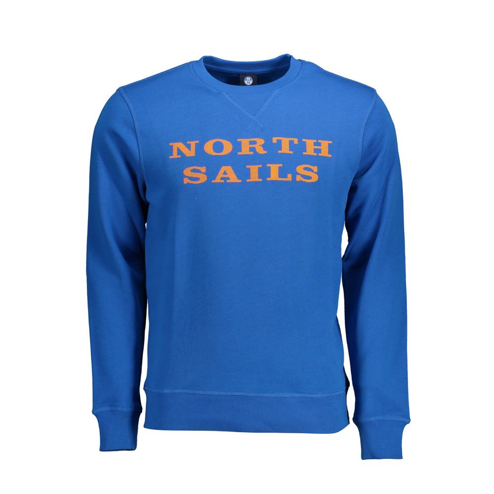 North Sails Blue Cotton Men Sweater North Sails