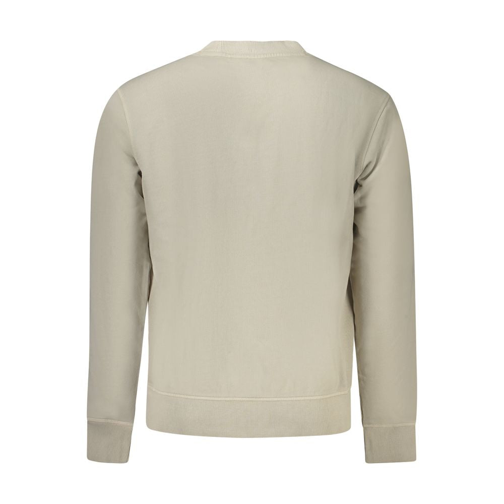 Hugo Boss Beige Cotton Men Sweater Hugo Boss