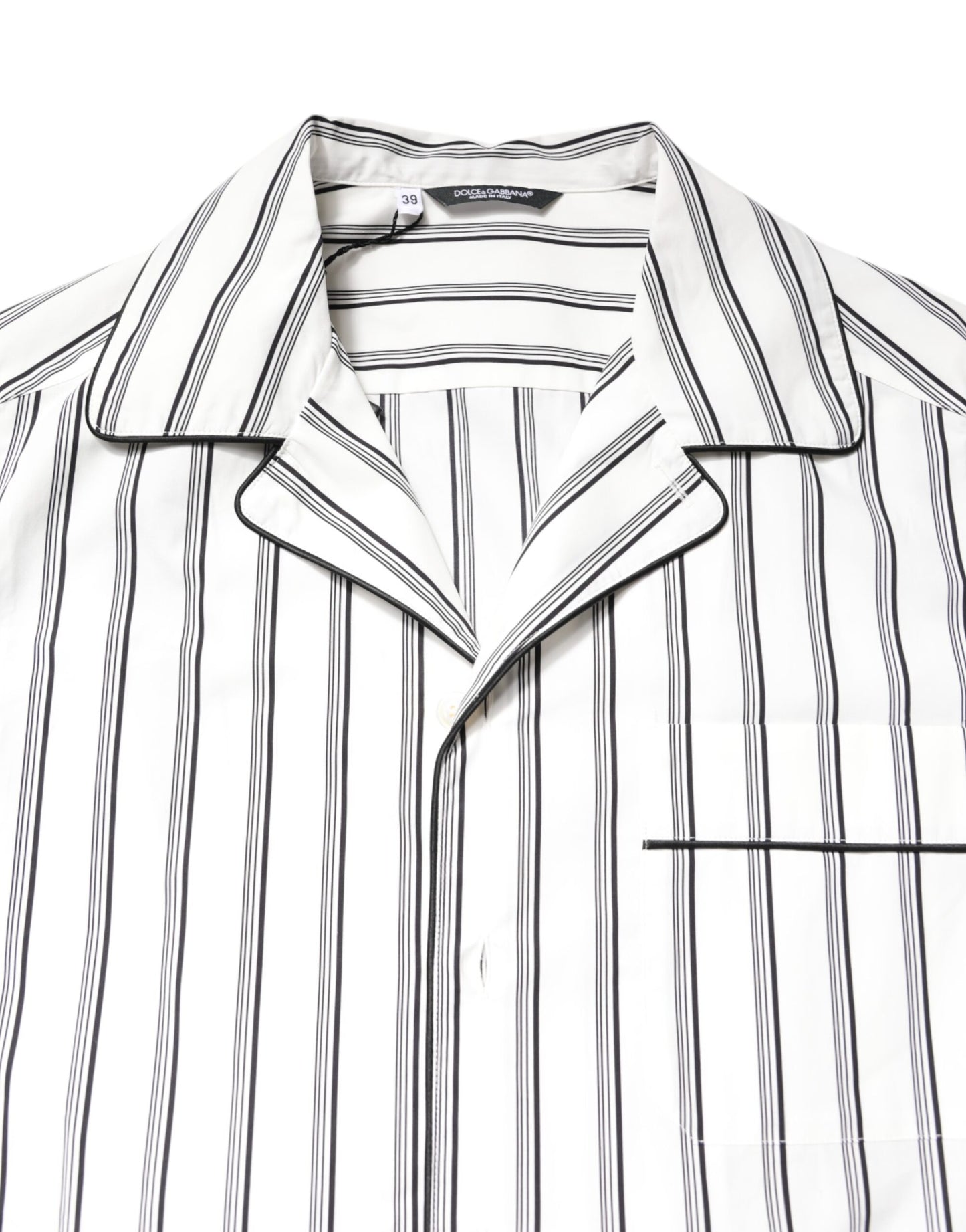 Dolce & Gabbana White Stripes Lounge Pajama Sleepwear Shirt Dolce & Gabbana