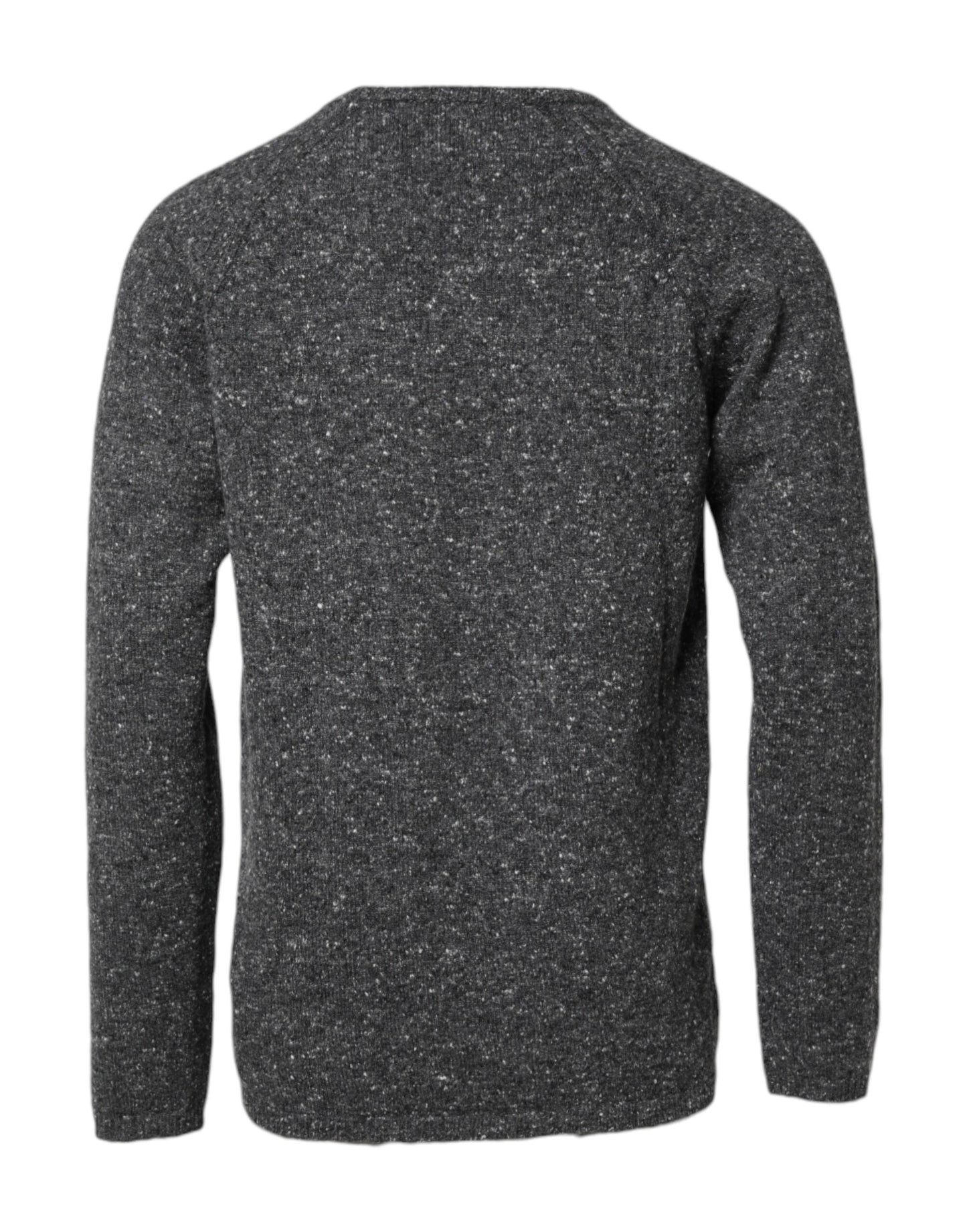 Dolce & Gabbana Gray Wool Knitted Round Neck Pullover Sweater Dolce & Gabbana
