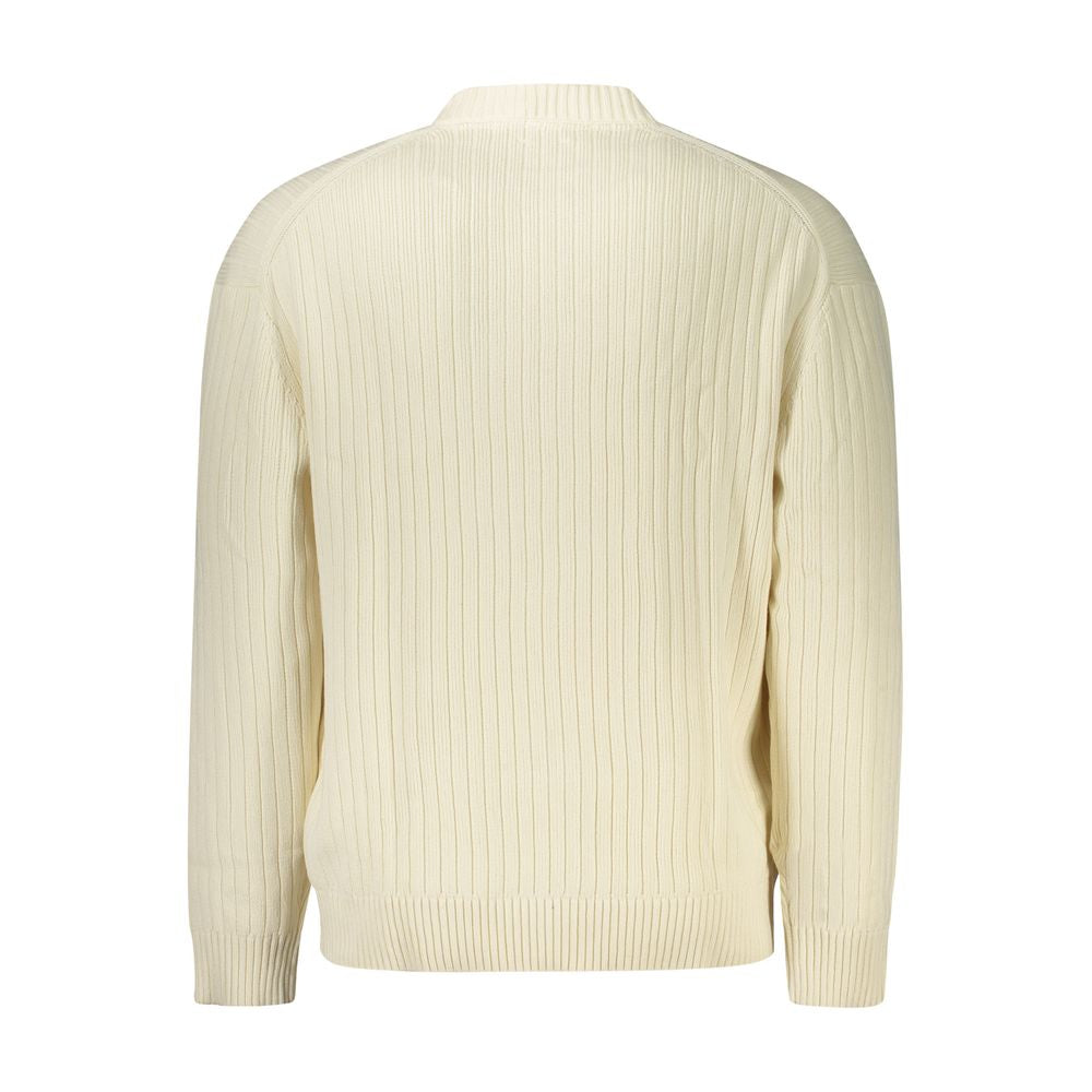 Calvin Klein White Cotton Men Sweater Calvin Klein