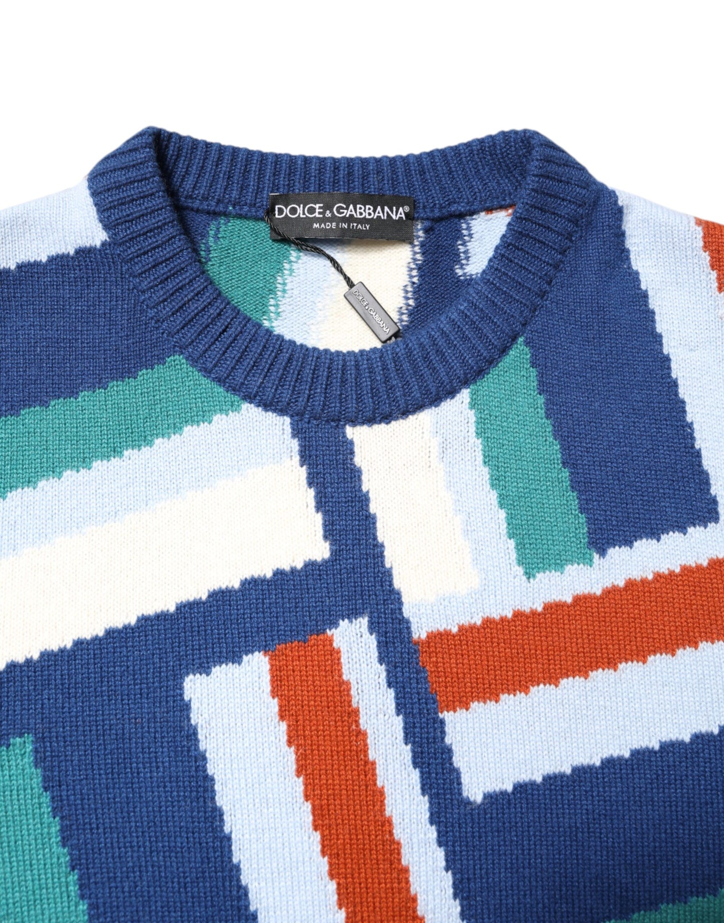 Dolce & Gabbana Multicolor Cashmere Knit Pullover Sweater Dolce & Gabbana