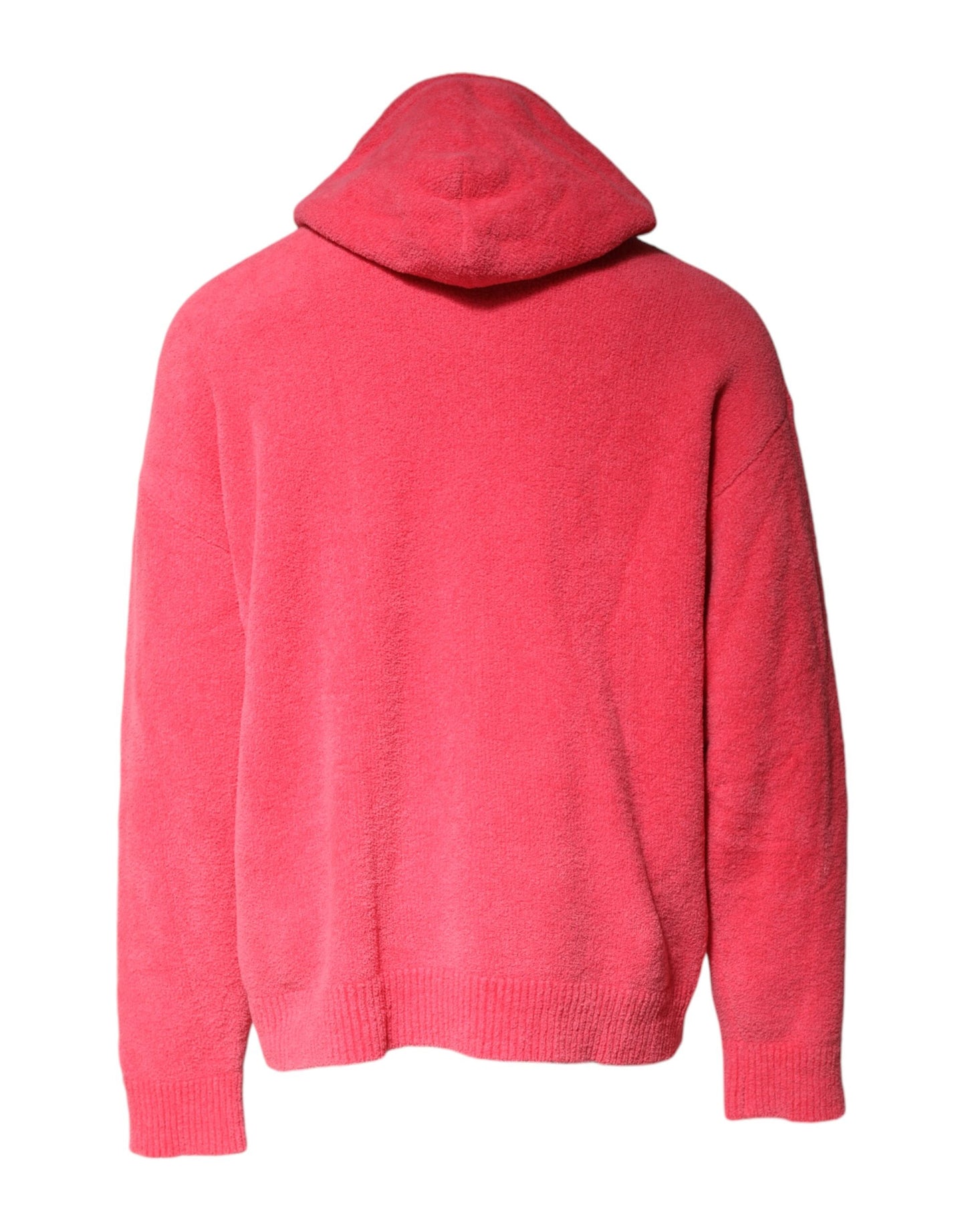Dolce & Gabbana Red Cotton Knit Hooded Men Pullover Sweater Dolce & Gabbana