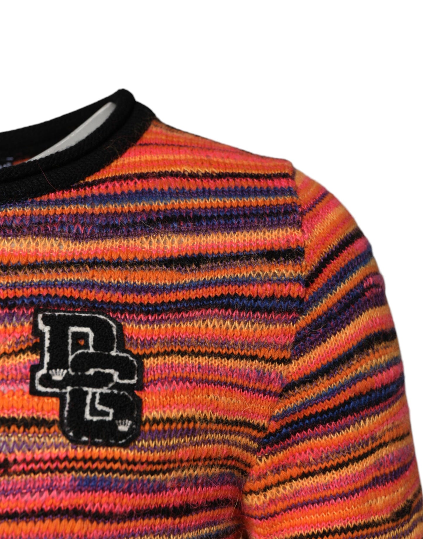 Dolce & Gabbana Multicolor Wool DGLogo Knit Pullover Sweater Dolce & Gabbana