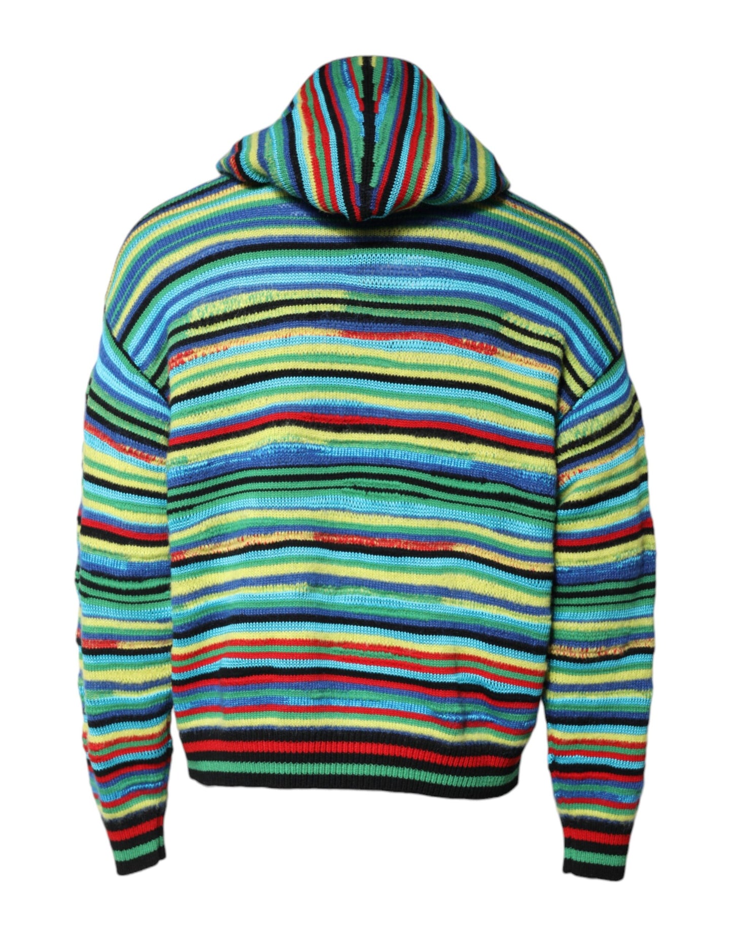 Dolce & Gabbana Multicolor Cotton Hooded Pullover Sweater Dolce & Gabbana