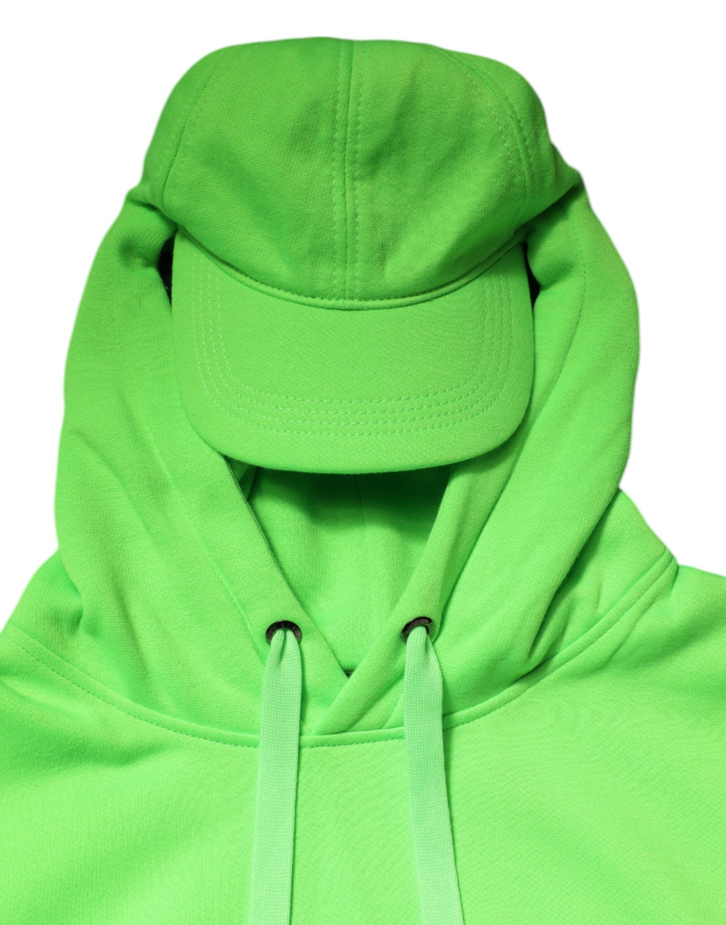 Dolce & Gabbana Green Polyester Hooded Sportswear Vest Sweater Dolce & Gabbana